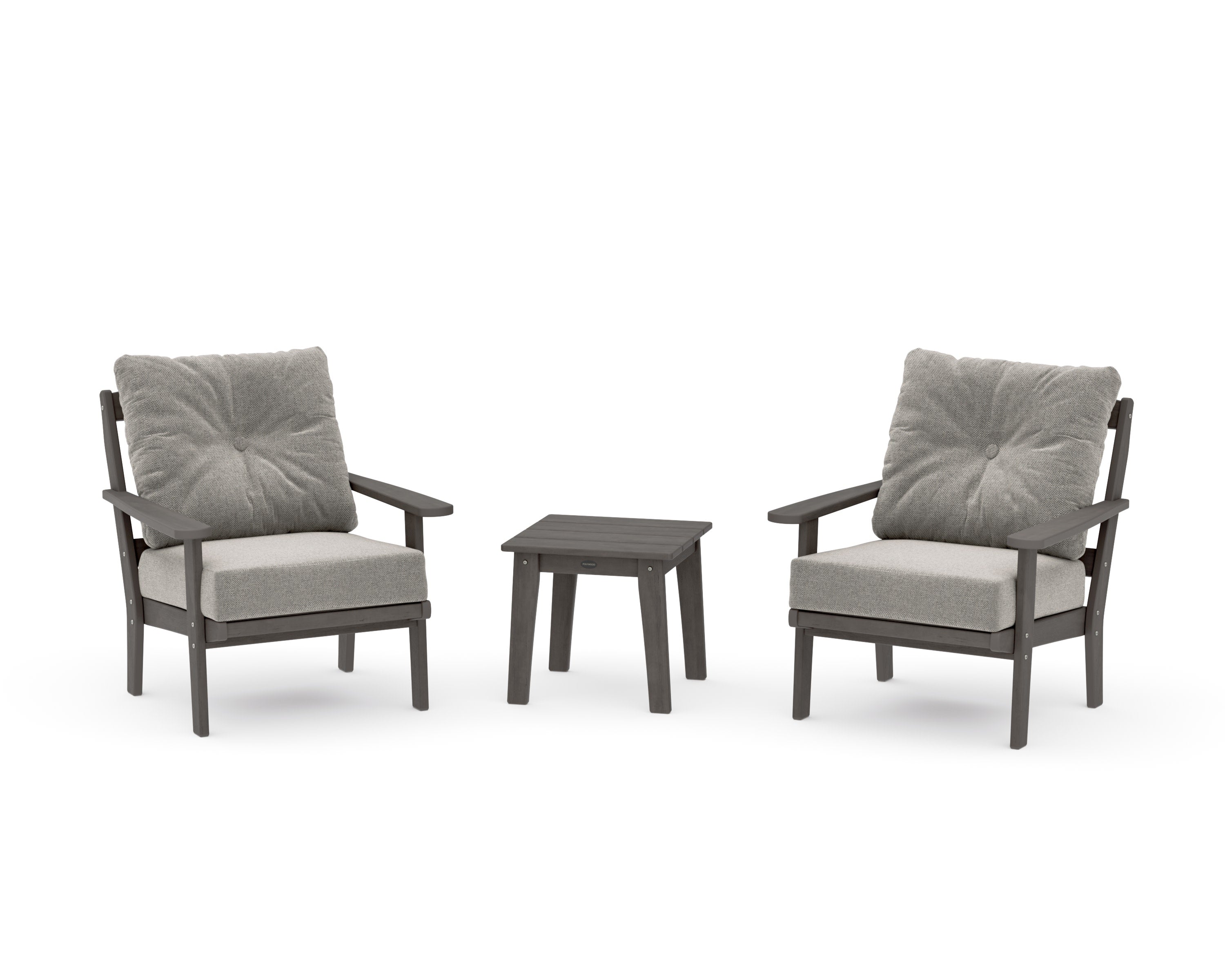 Mission 3-Piece Deep Seating Set in Driftwood / Weathered Tweed