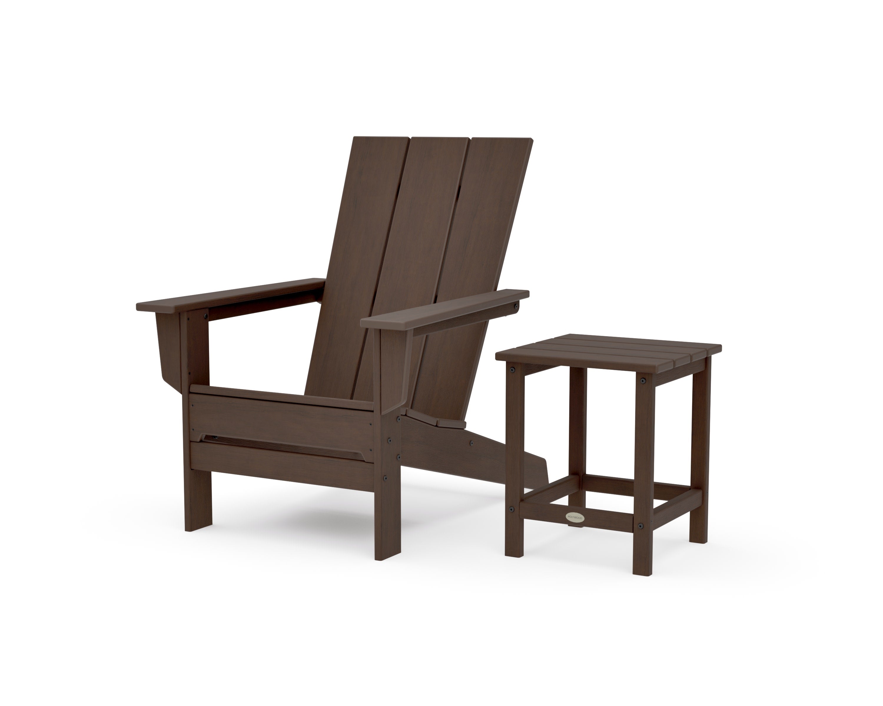 Modern Studio Adirondack Chair with Side Table in Kona