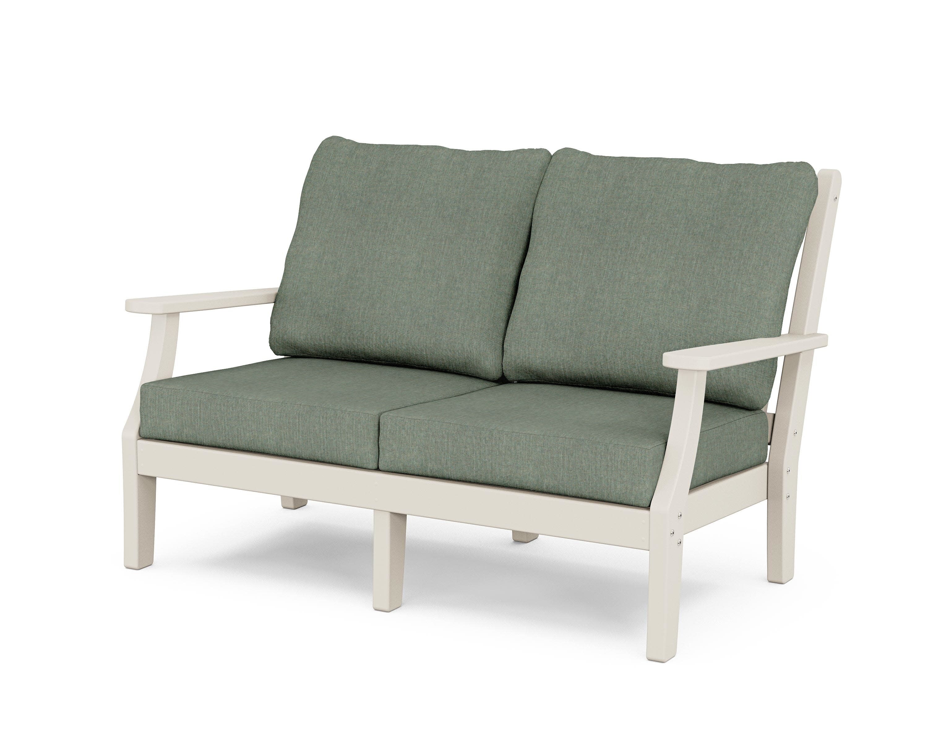Wovendale Deep Seating Loveseat in Sand / Cast Sage