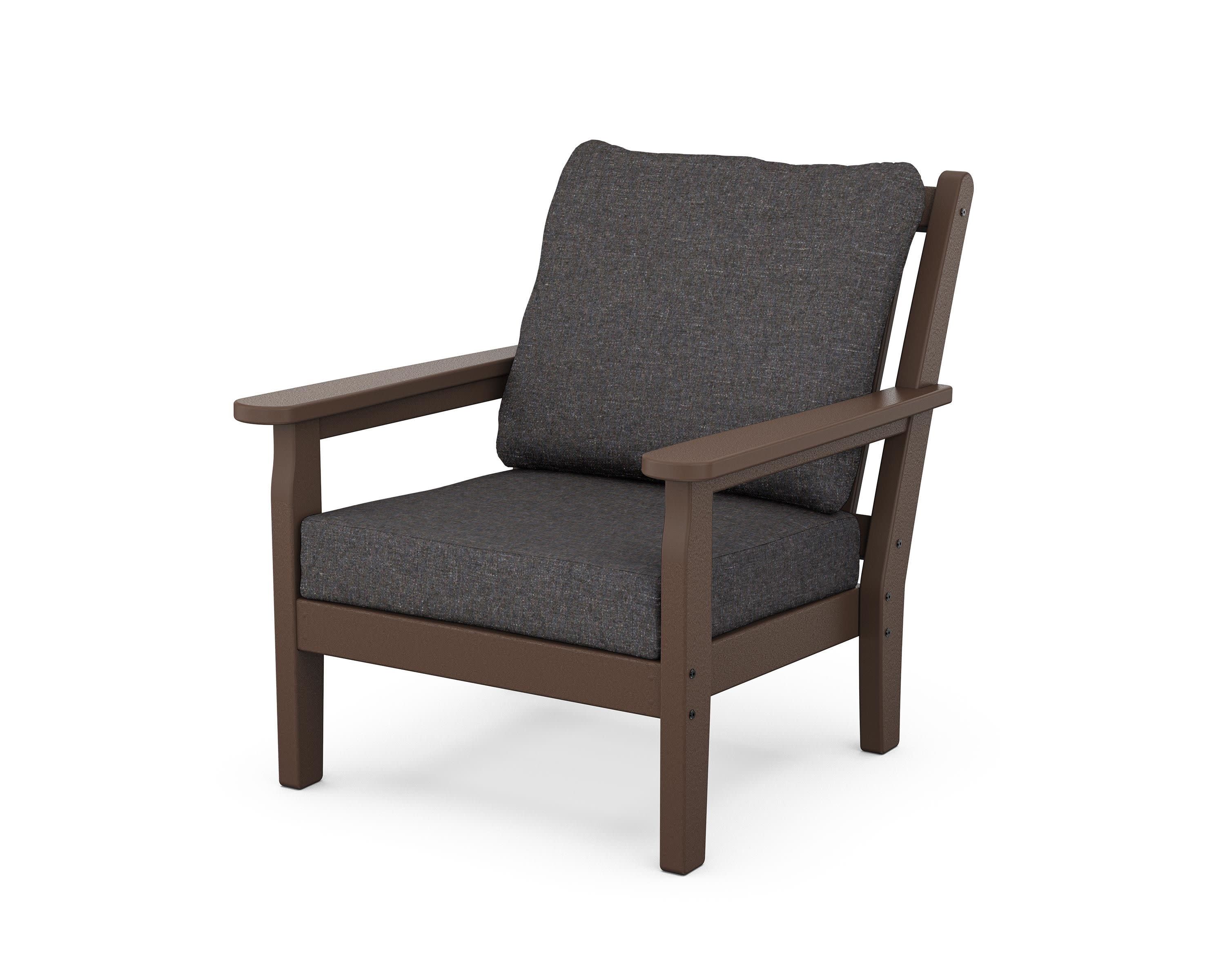 Chippendale Deep Seating Chair in Mahogany / Ash Charcoal