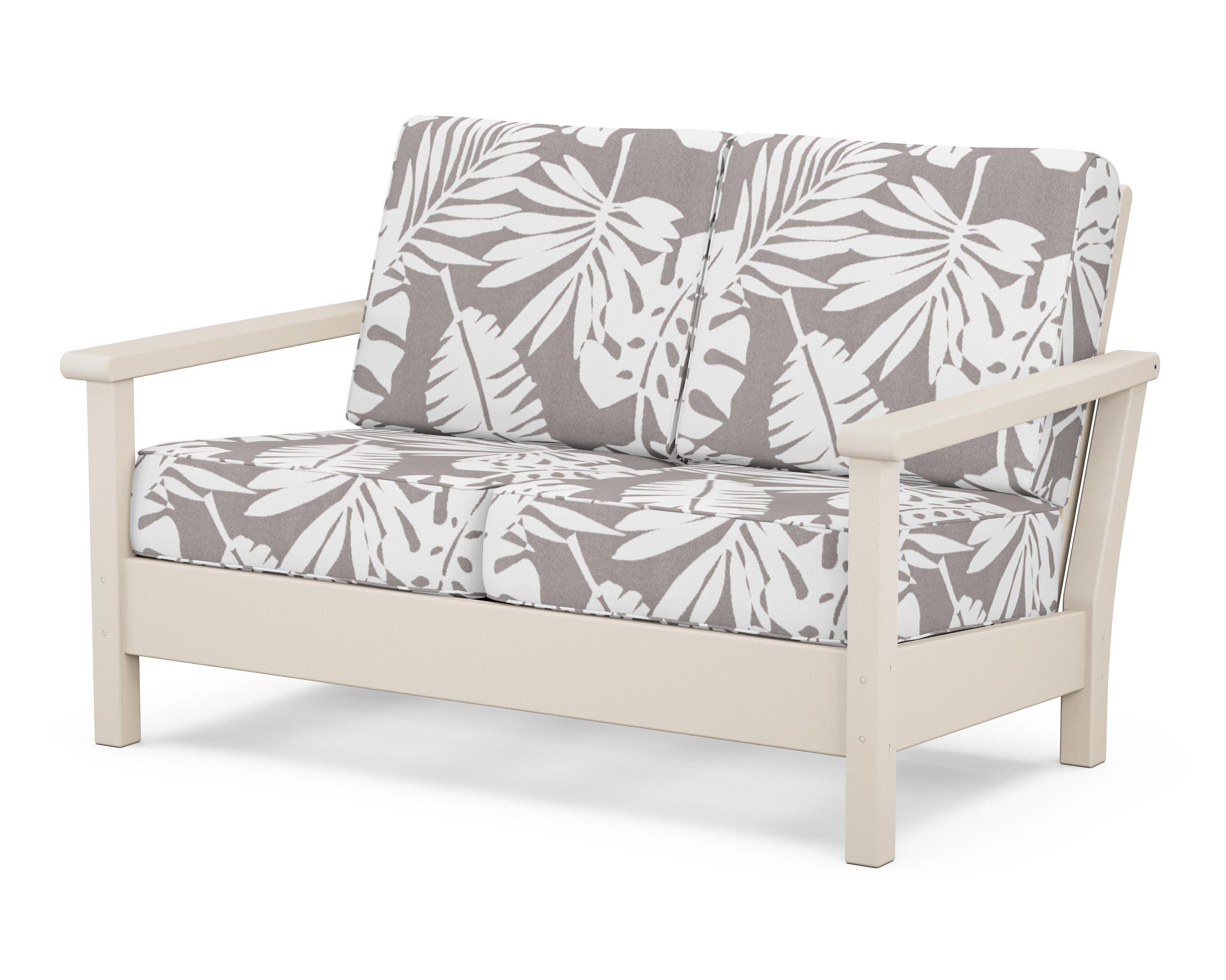 Harbour Deep Seating Loveseat in Sand / Leaf Grey Mist