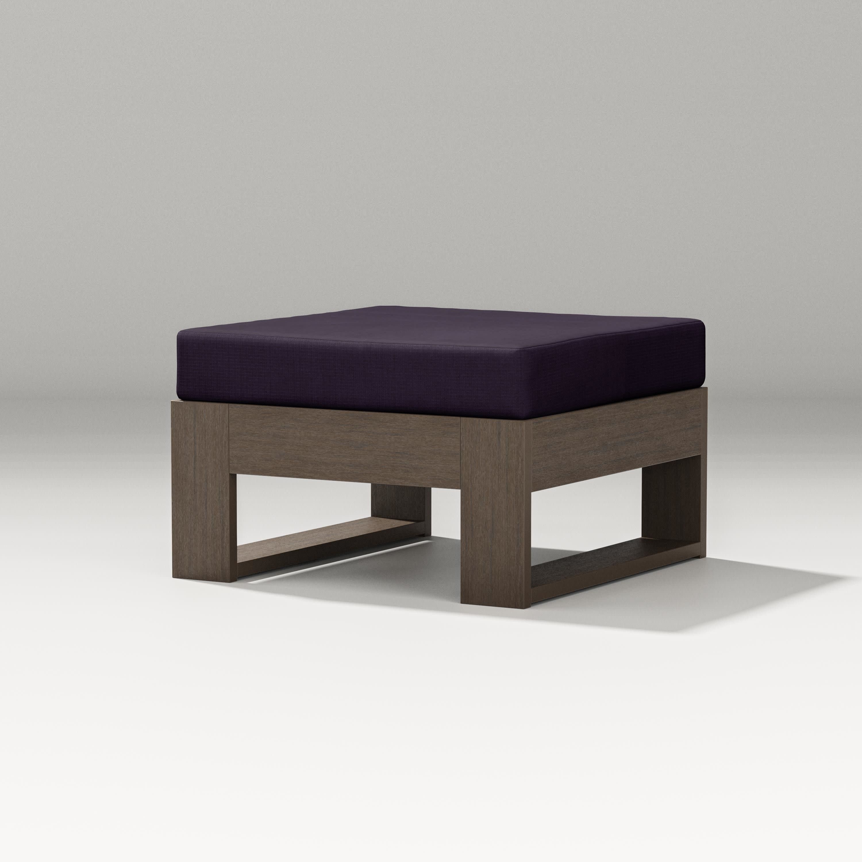 Latitude Lounge Ottoman in Kona / Navy Linen