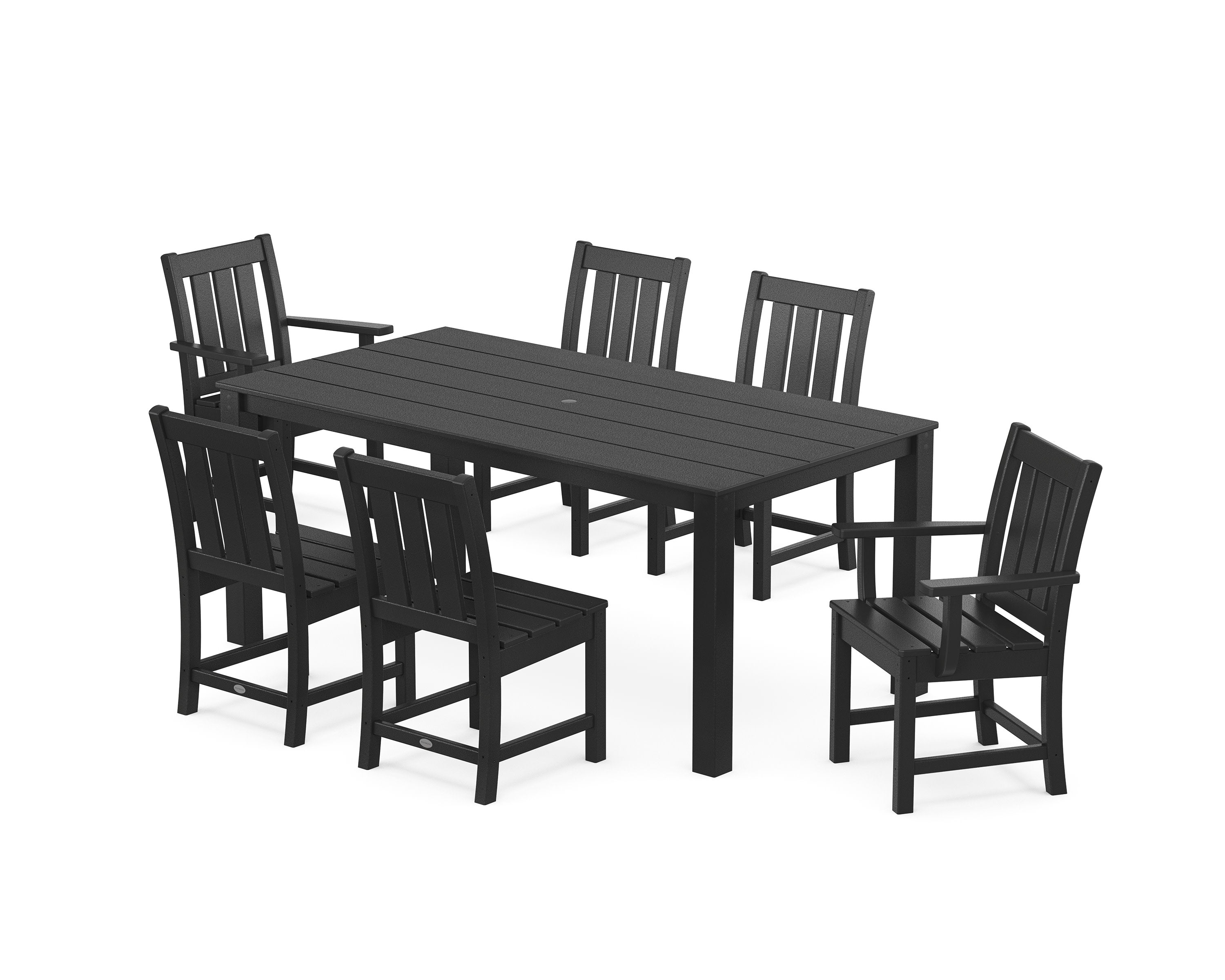 Oxford 7-Piece Parsons Dining Set in Black