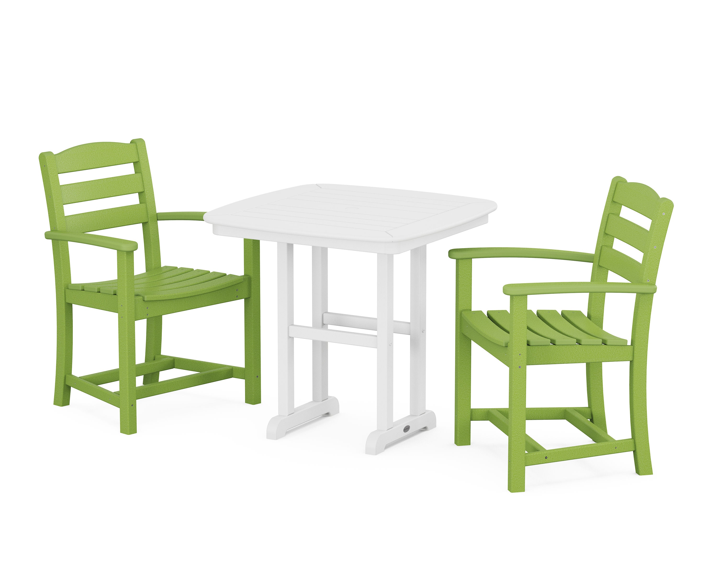 La Casa Caf 3-Piece Dining Set in Lime / White