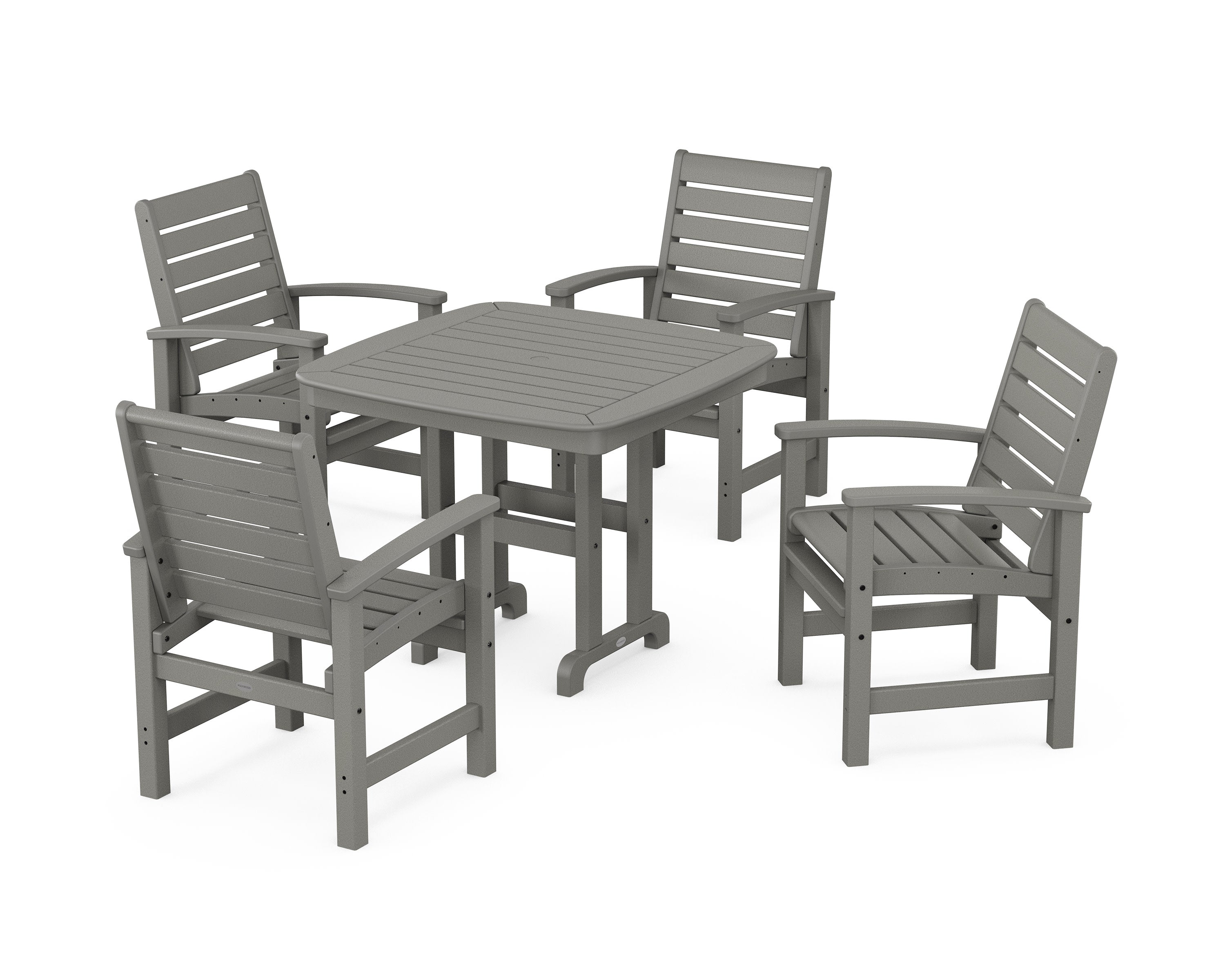 Signature 5-Piece Dining Set in Slate Grey