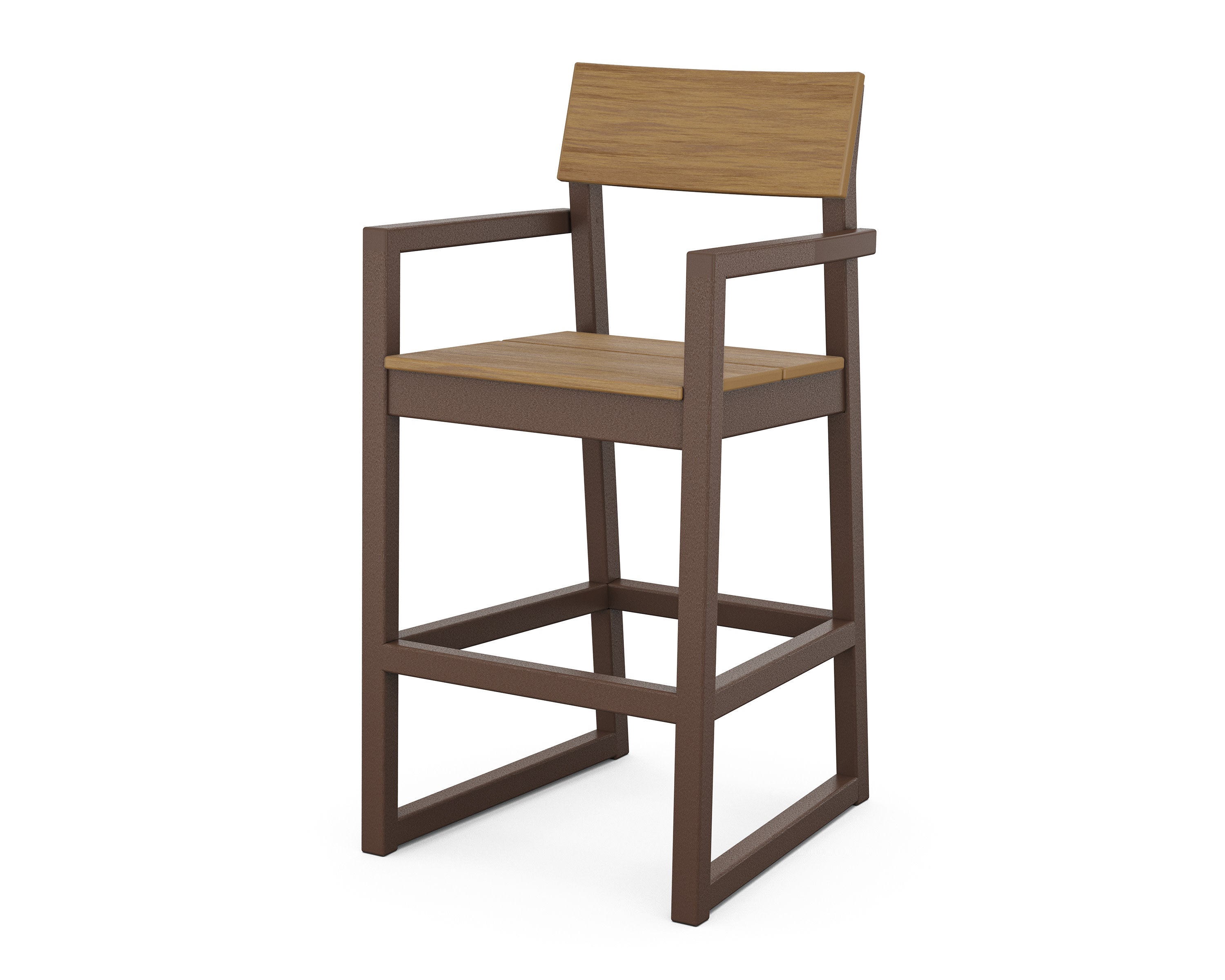 EDGE Bar Arm Chair in Mahogany / Natural