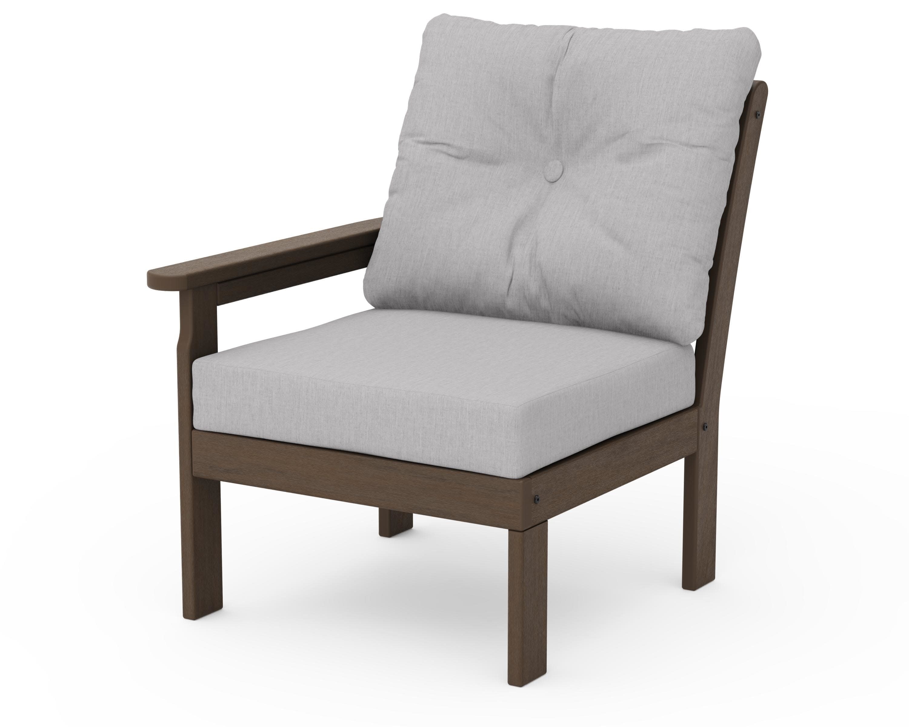 Vineyard Modular Left Arm Chair in Kona / Granite