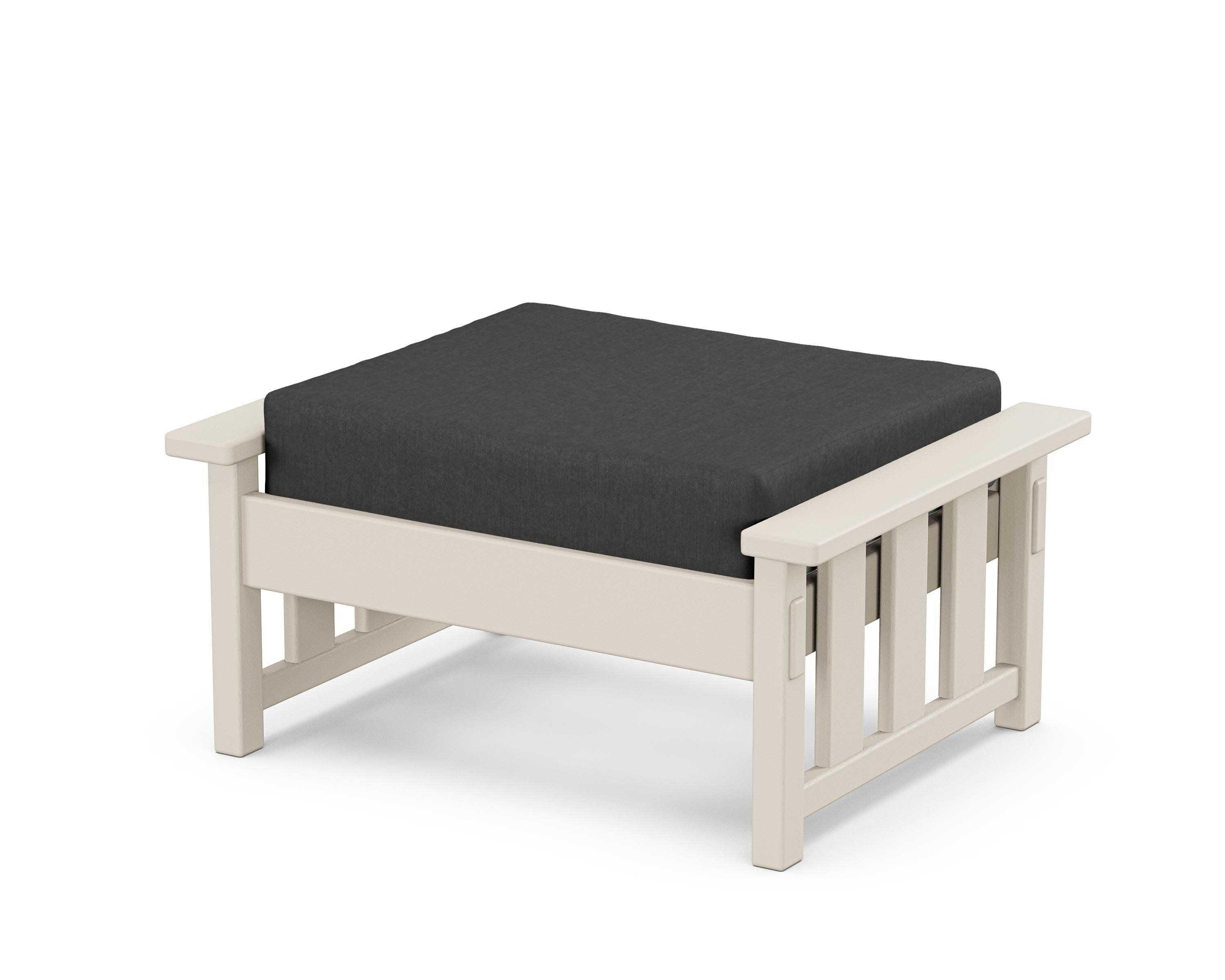 Acadia Deep Seating Ottoman in Sand / Spectrum Carbon