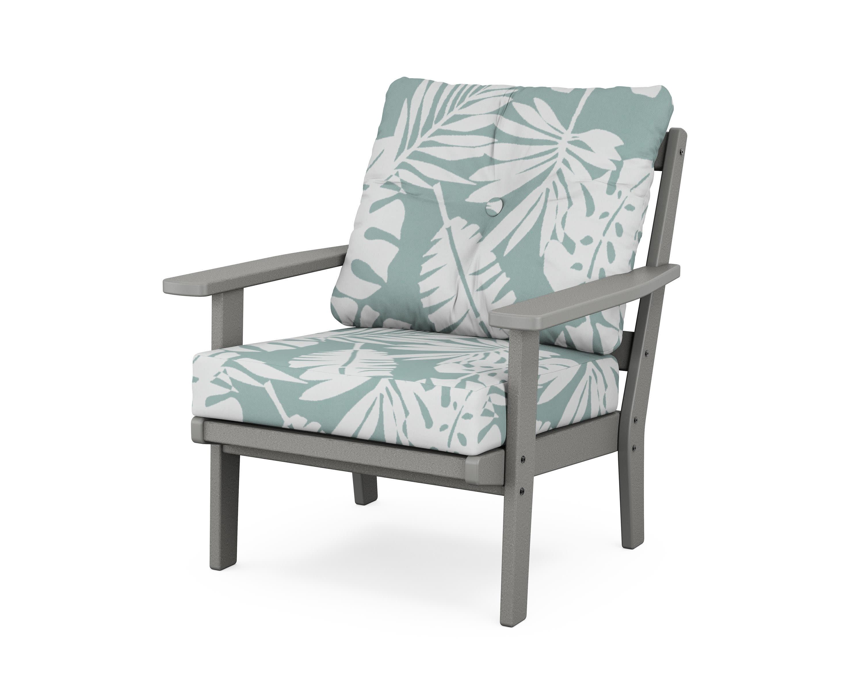 Oxford Deep Seating Chair in Slate Grey / Leaf Glacier Spa