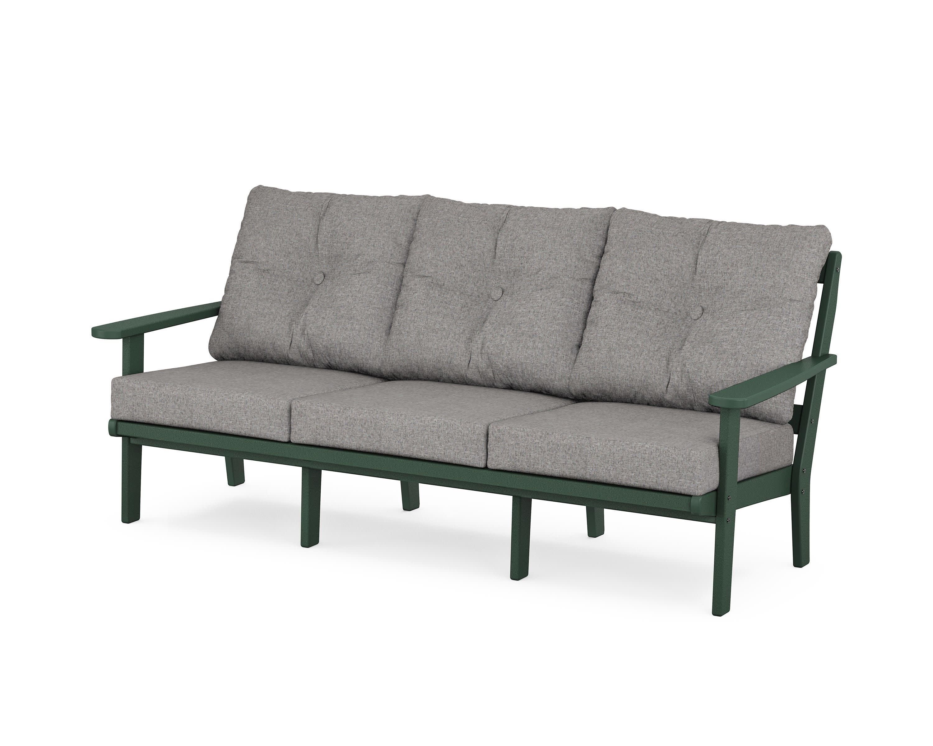Mission Deep Seating Sofa in Green / Grey Mist