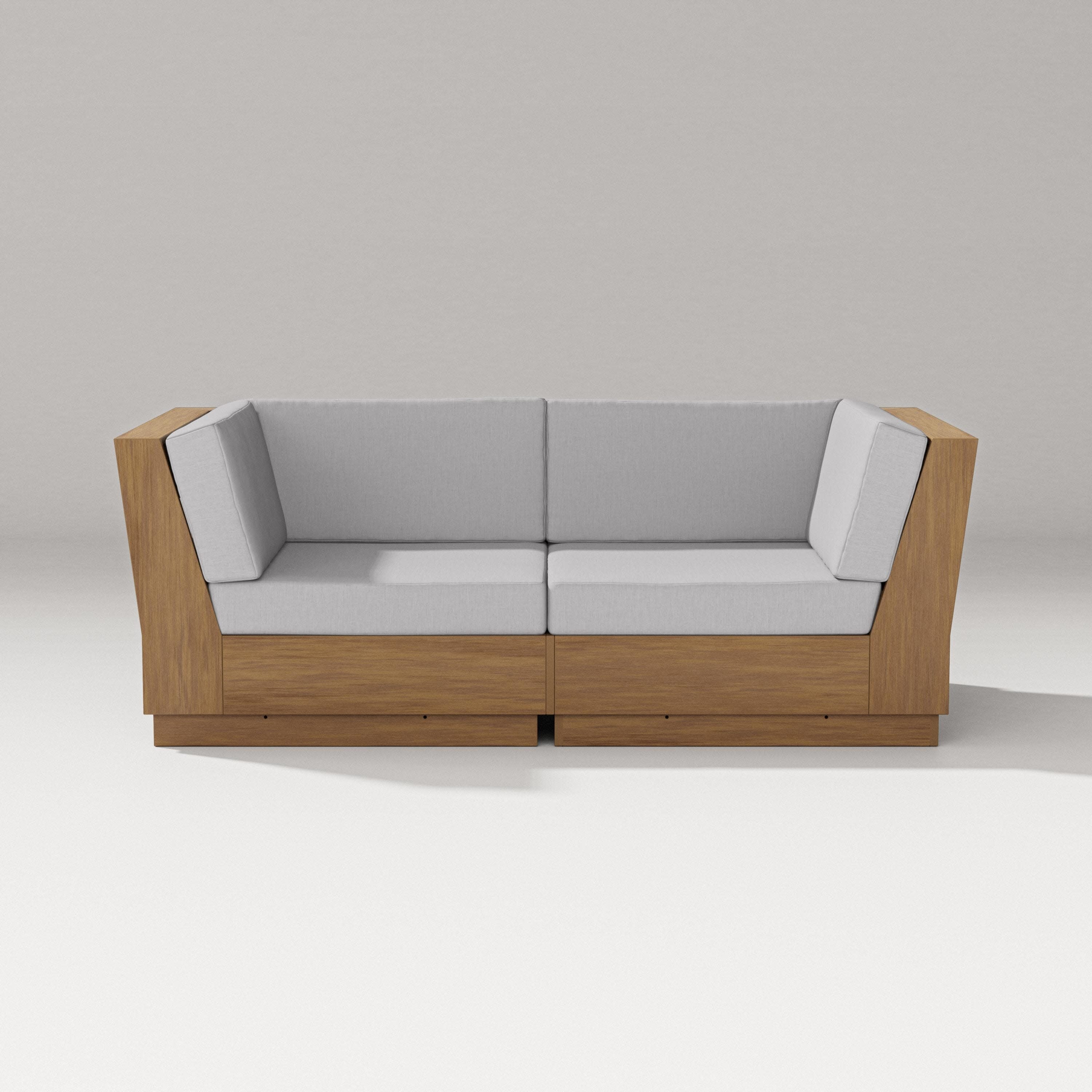 Elevate Loveseat Sectional in Natural / Granite