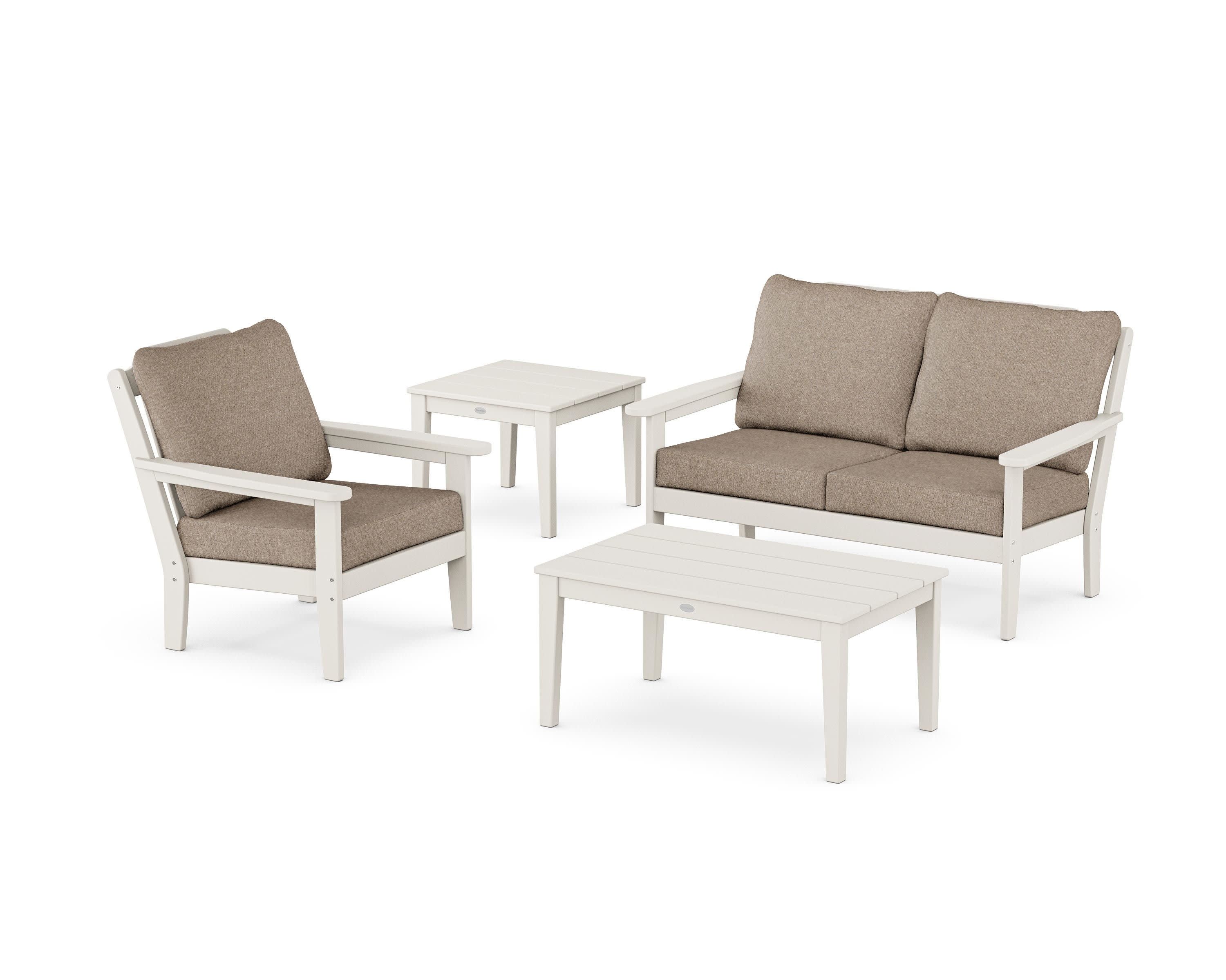 Wovendale 4-Piece Deep Seating Set in Sand / Spiced Burlap