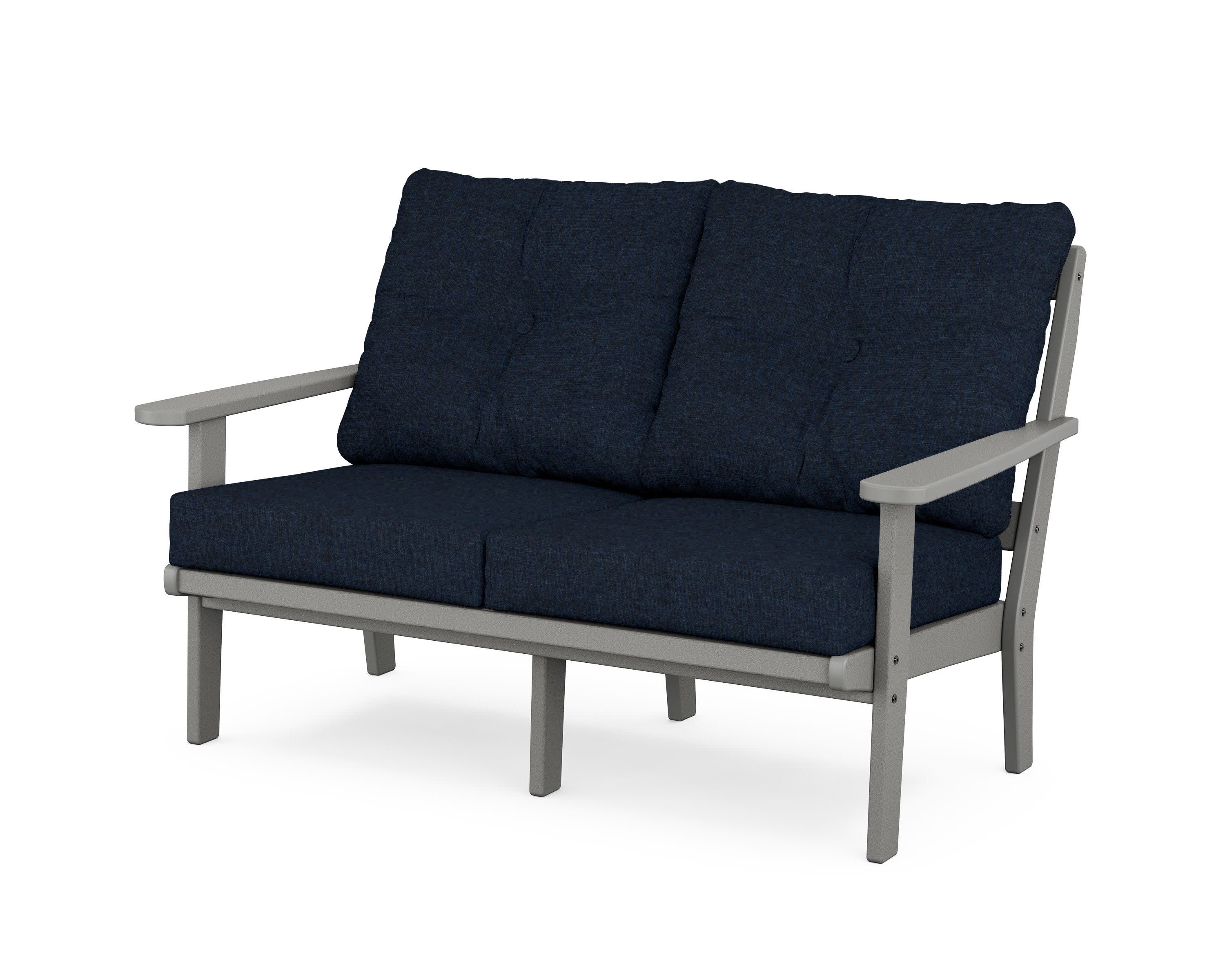 Mission Deep SeatingLoveseat in Slate Grey / Marine Indigo