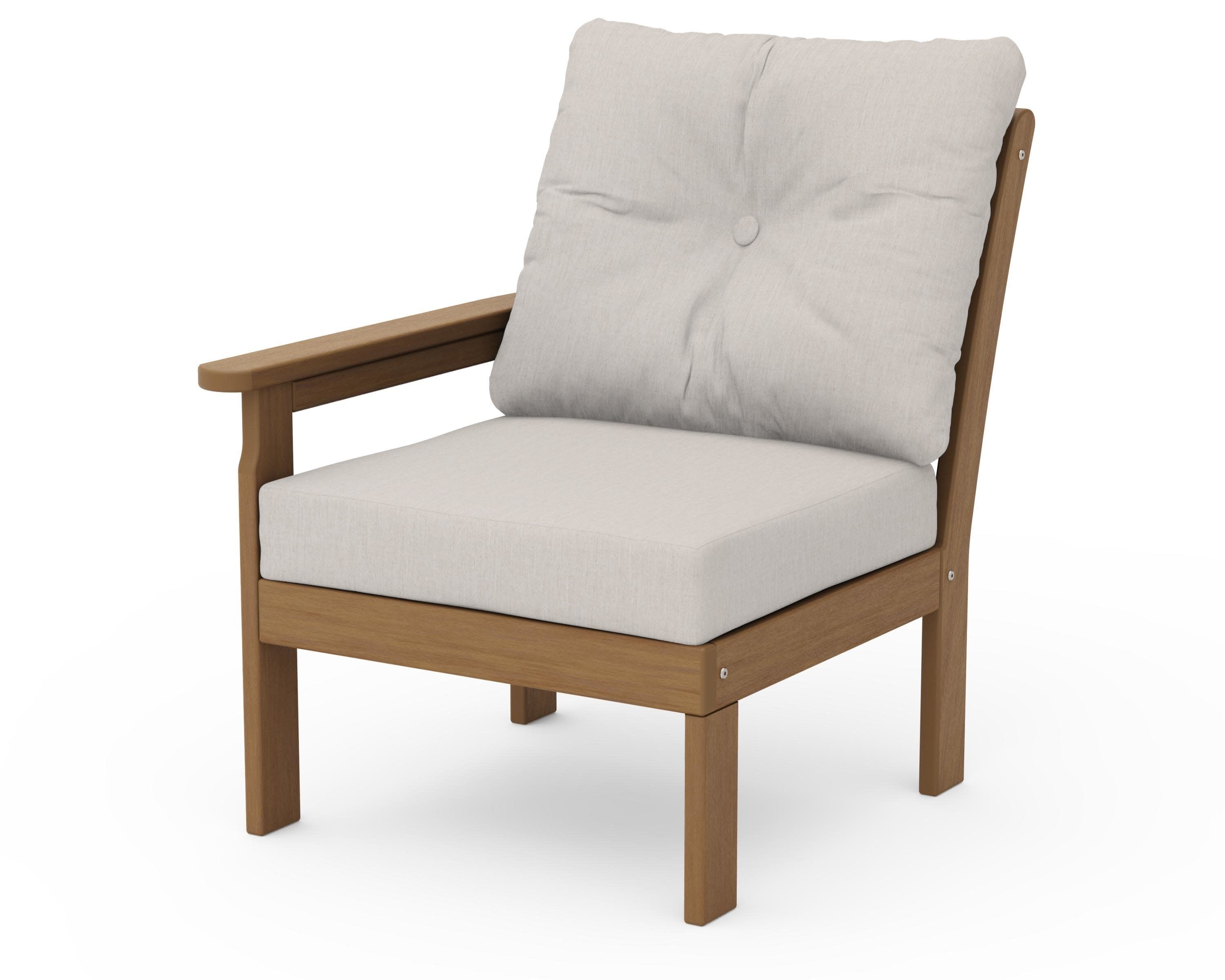 Vineyard Modular Left Arm Chair in Natural / Cast Ash