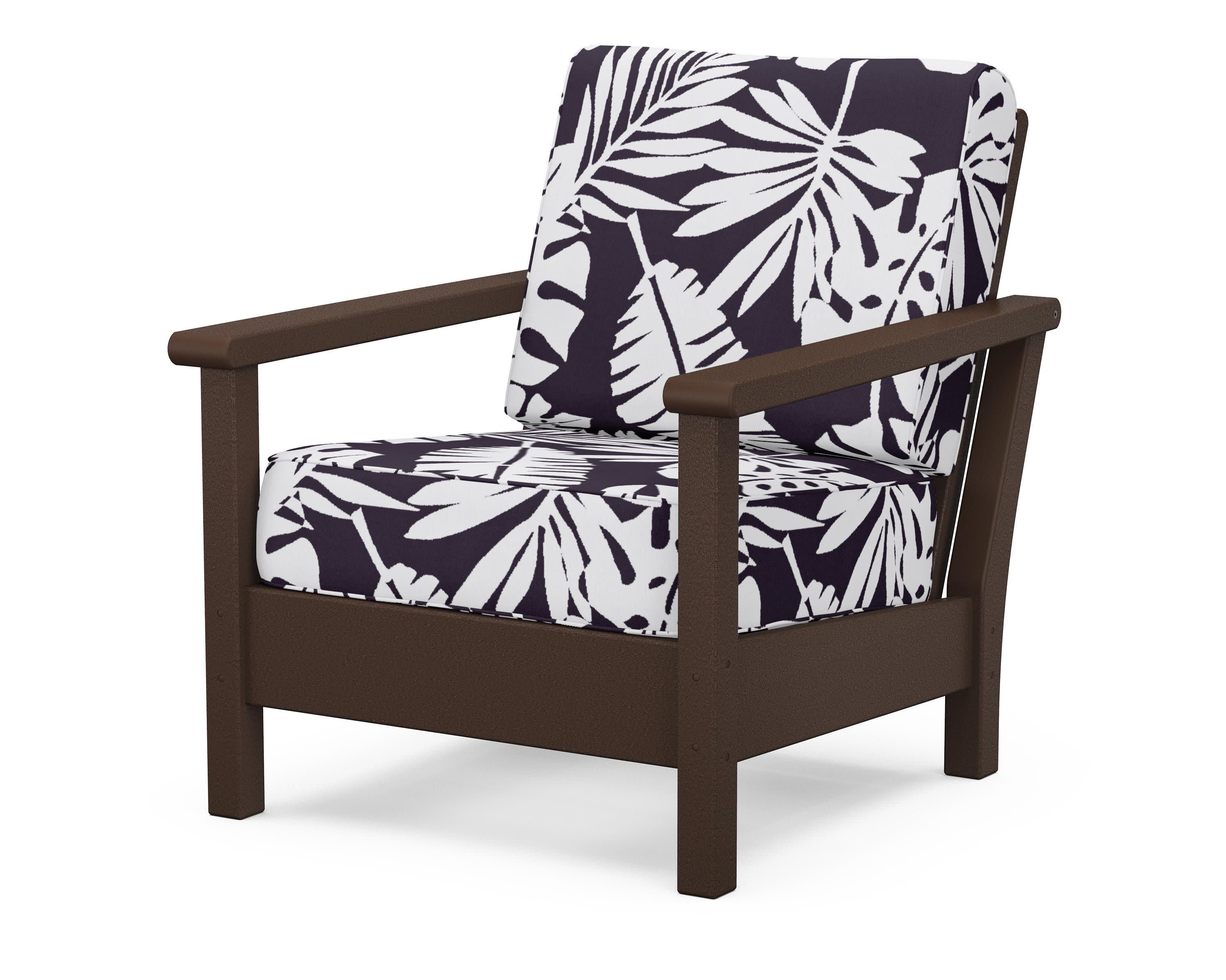 Harbour Deep Seating Chair in Mahogany / Leaf Navy
