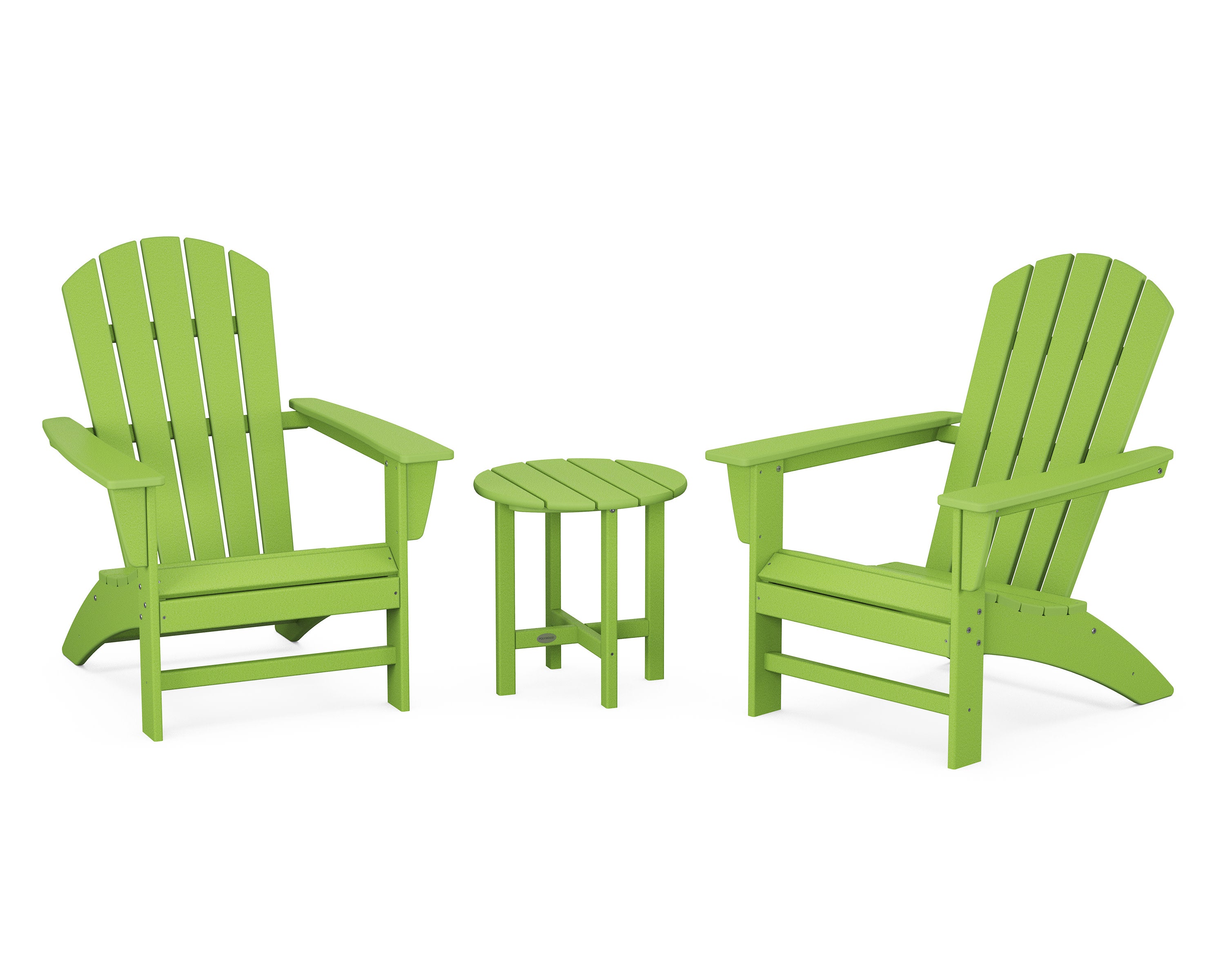 Nautical 3-Piece Adirondack Set in Lime