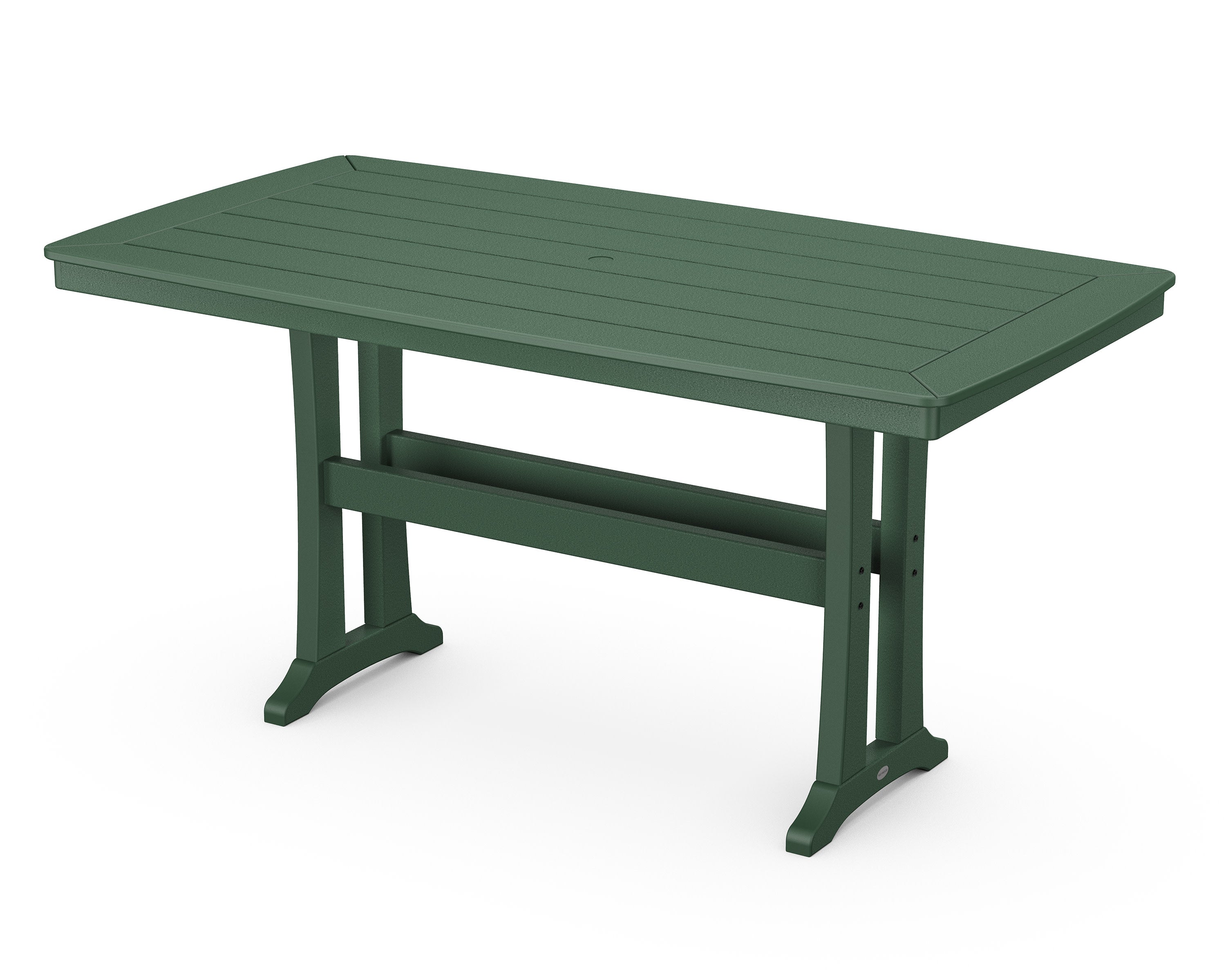 Nautical Trestle 38" x 73" Counter Table in Green