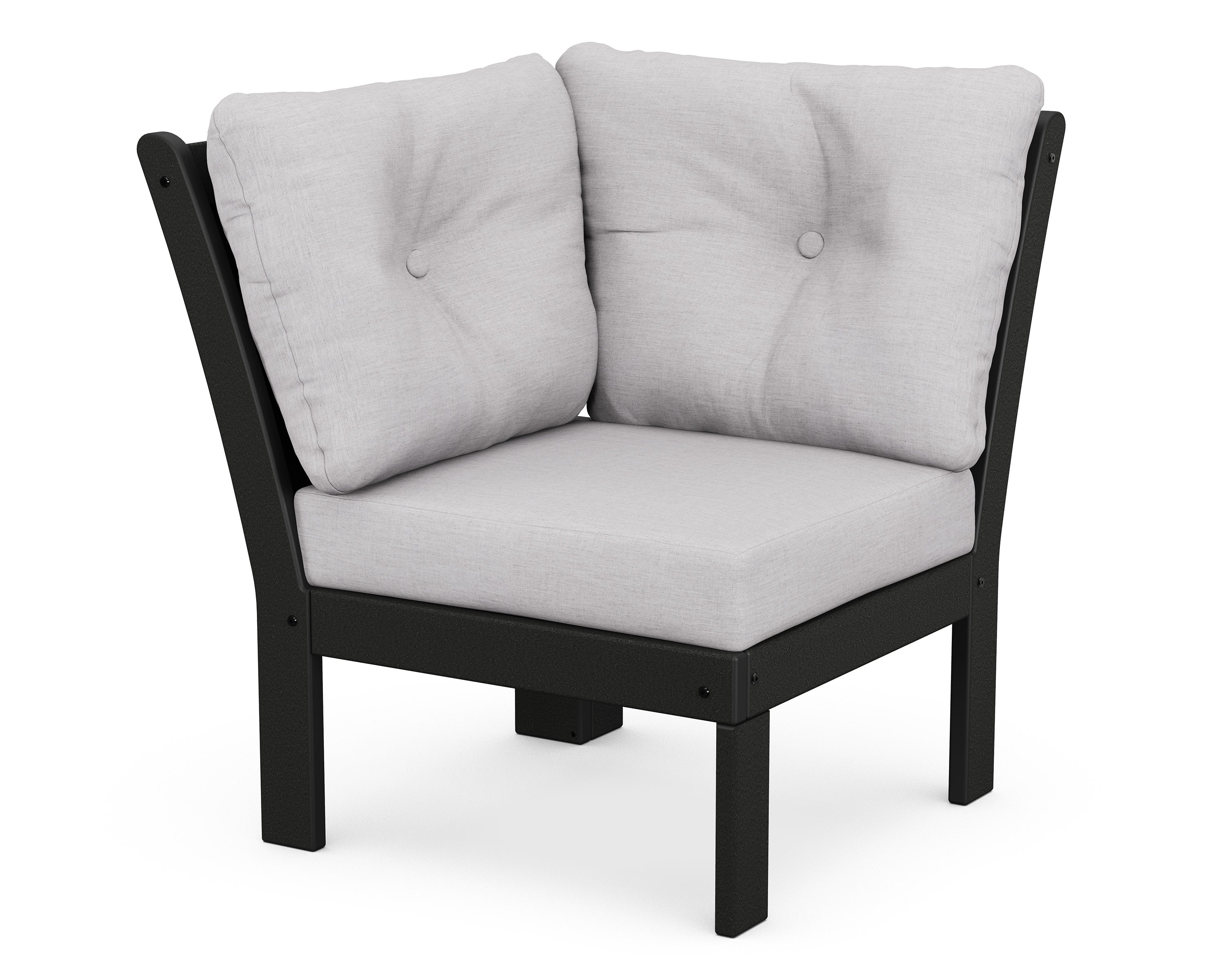 Vineyard Modular Corner Chair in Black / Granite