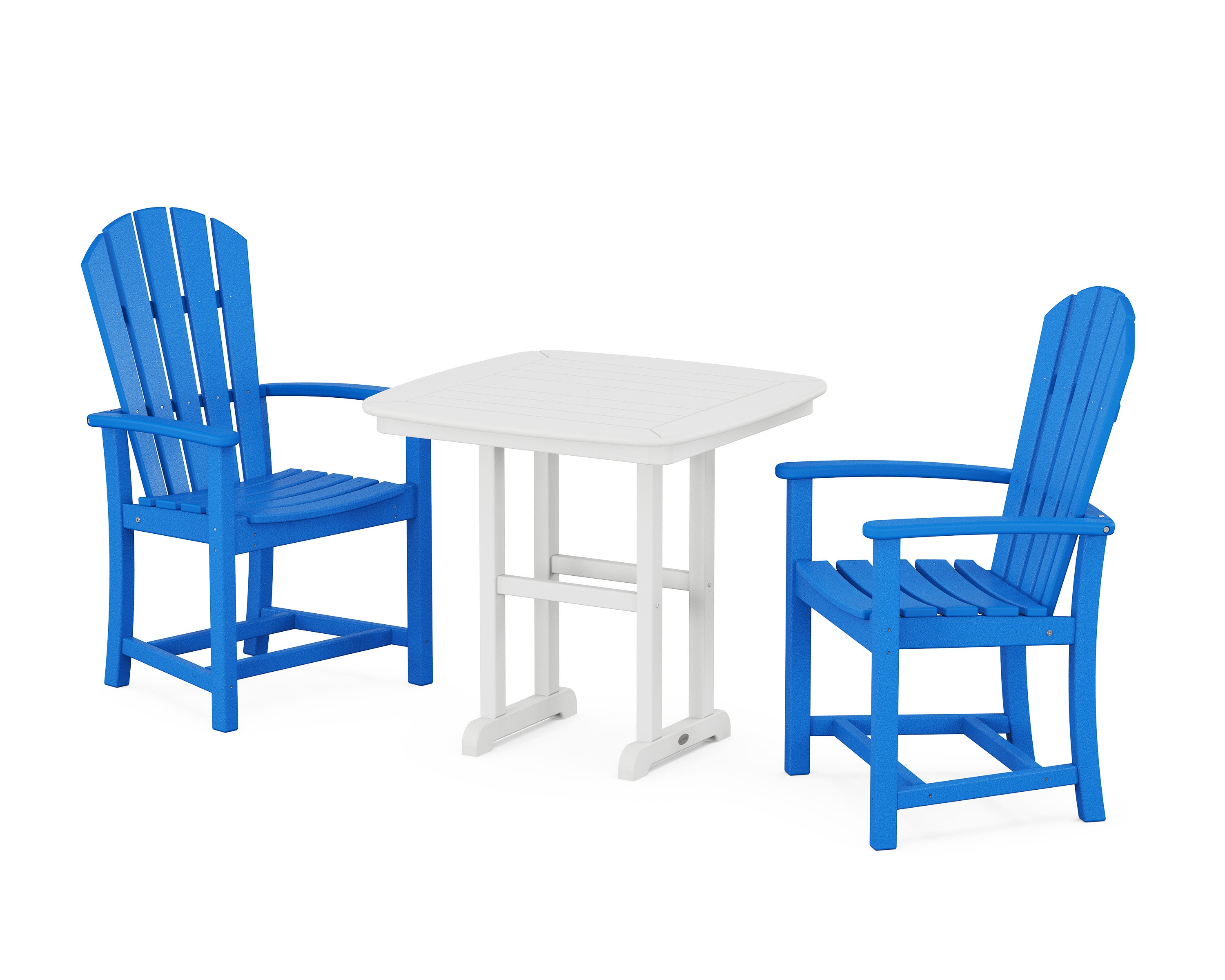 Palm Coast 3-Piece Dining Set in Pacific Blue / White
