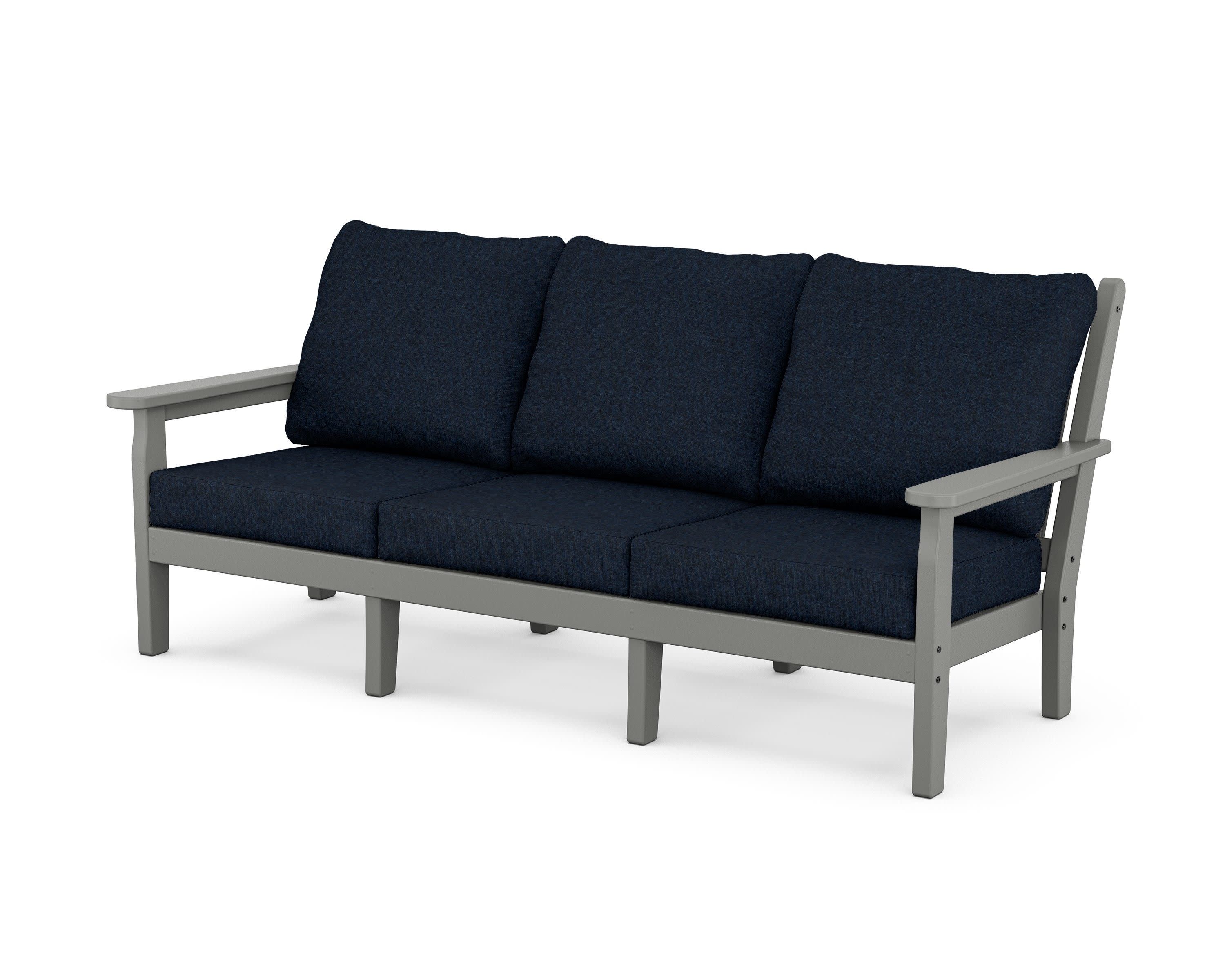 Chippendale Deep Seating Sofa in Slate Grey / Marine Indigo