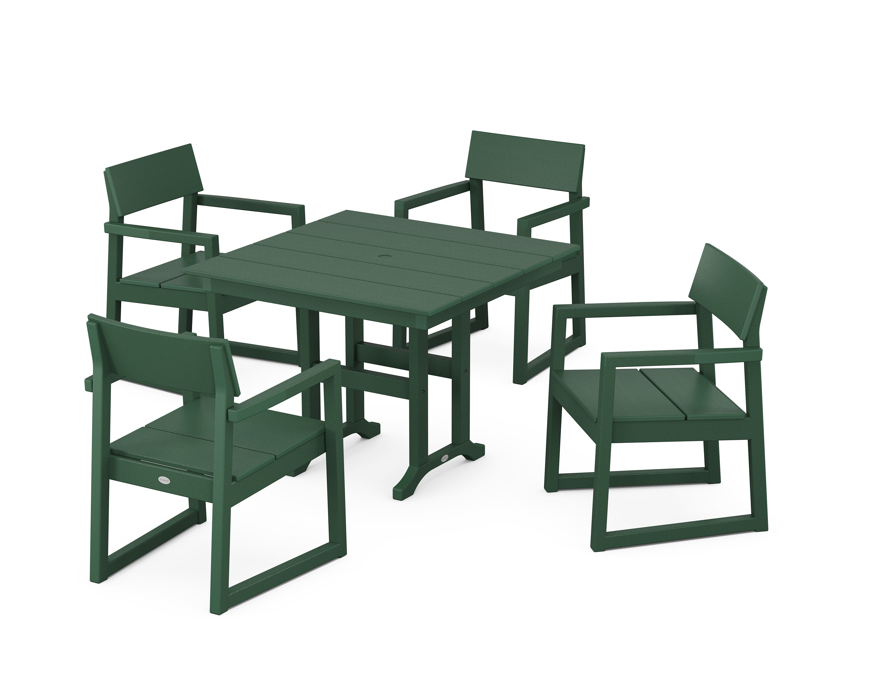 EDGE 5-Piece Farmhouse Dining Set in Green