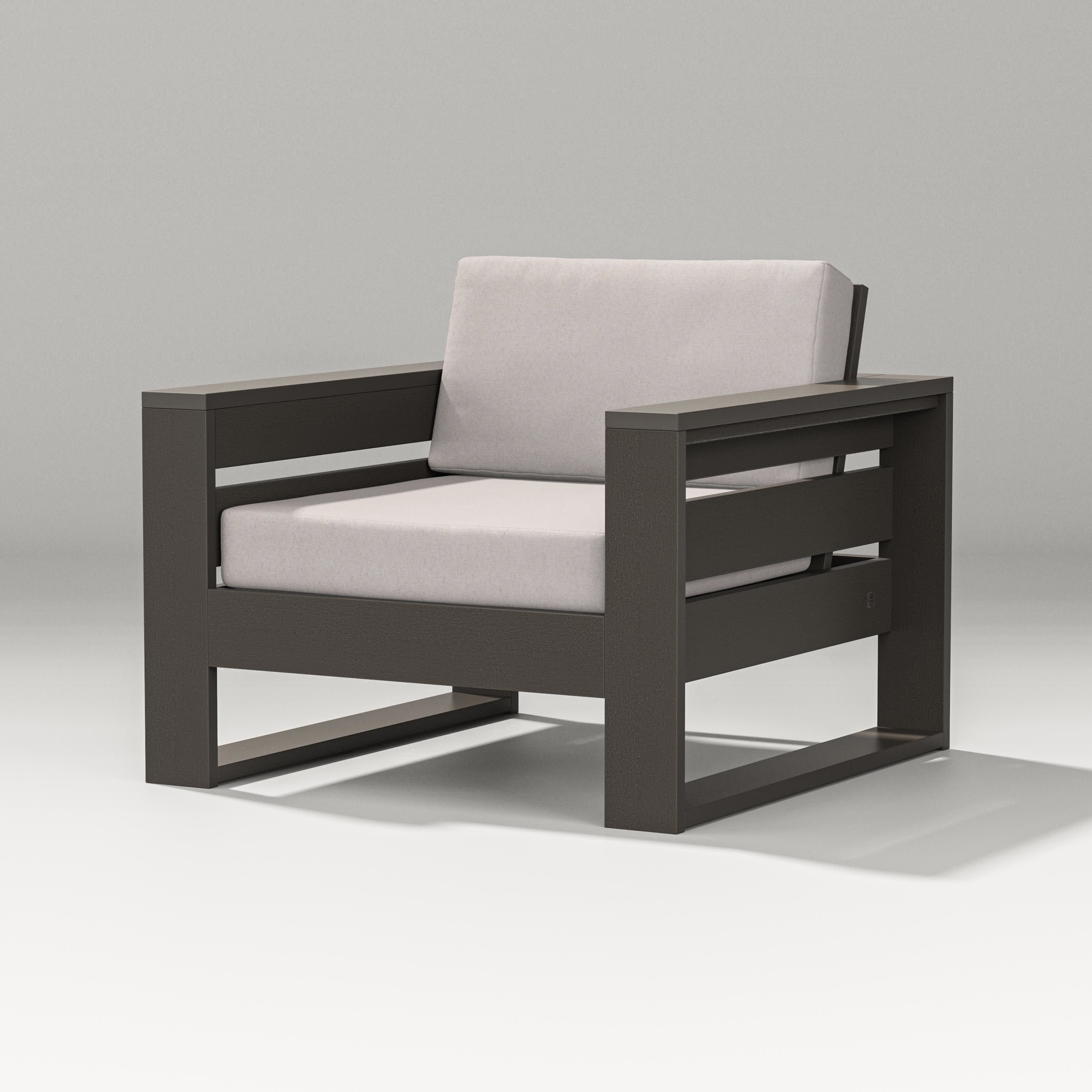 Latitude Lounge Chair in Vintage Coffee / Dune Burlap