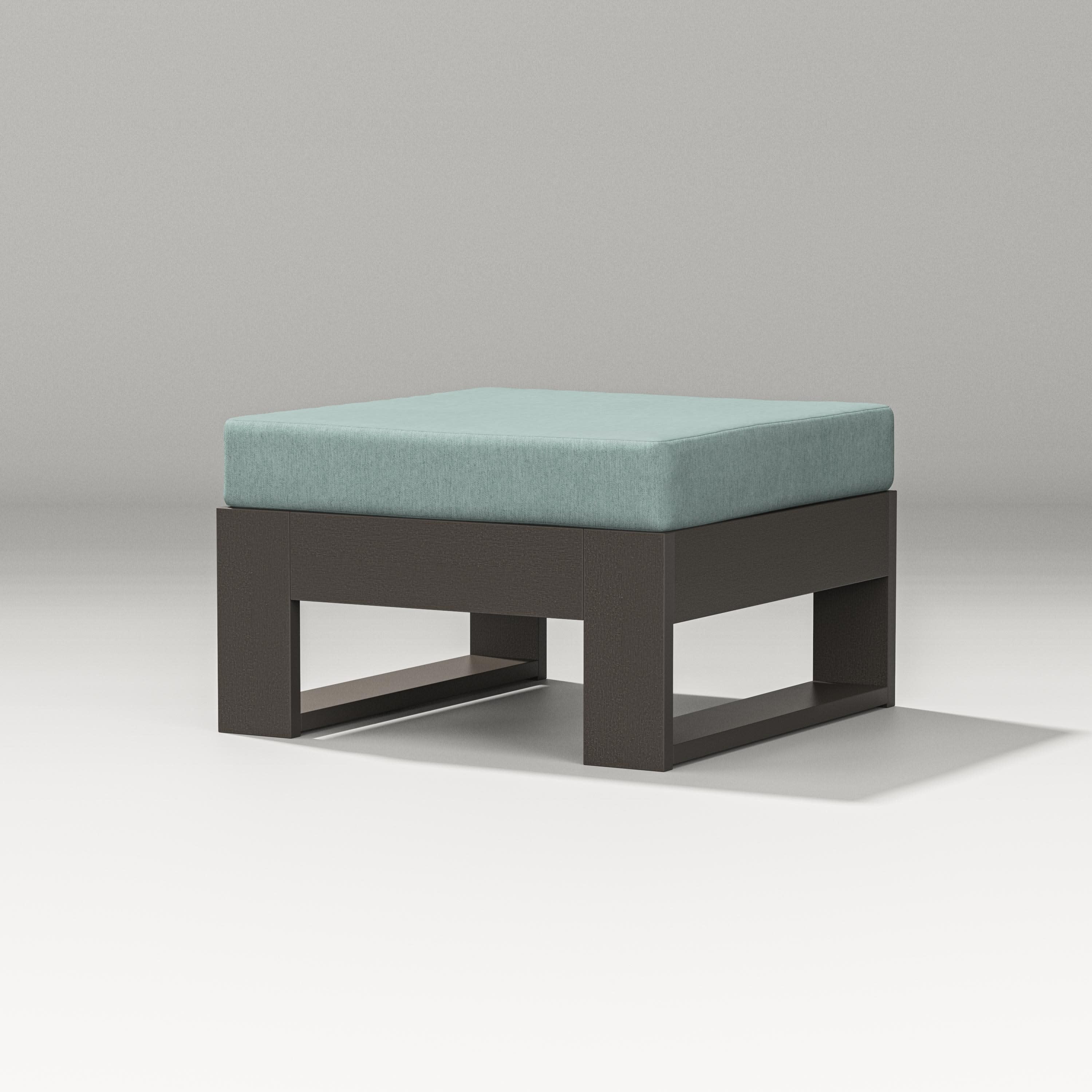 Latitude Lounge Ottoman in Vintage Coffee / Glacier Spa