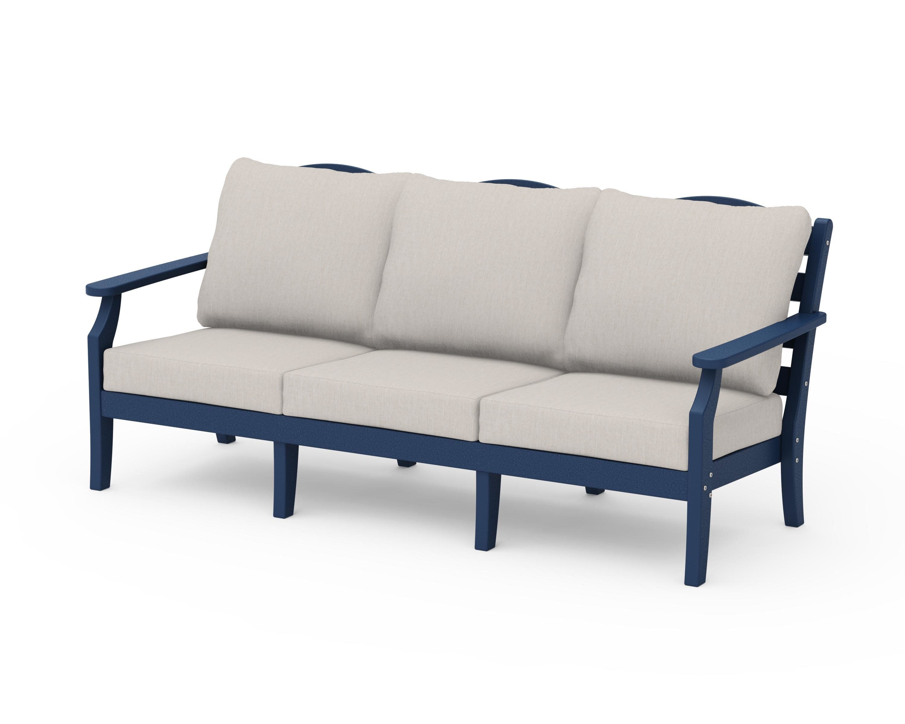 Savannah Deep Seating Sofa in Navy / Cast Ash