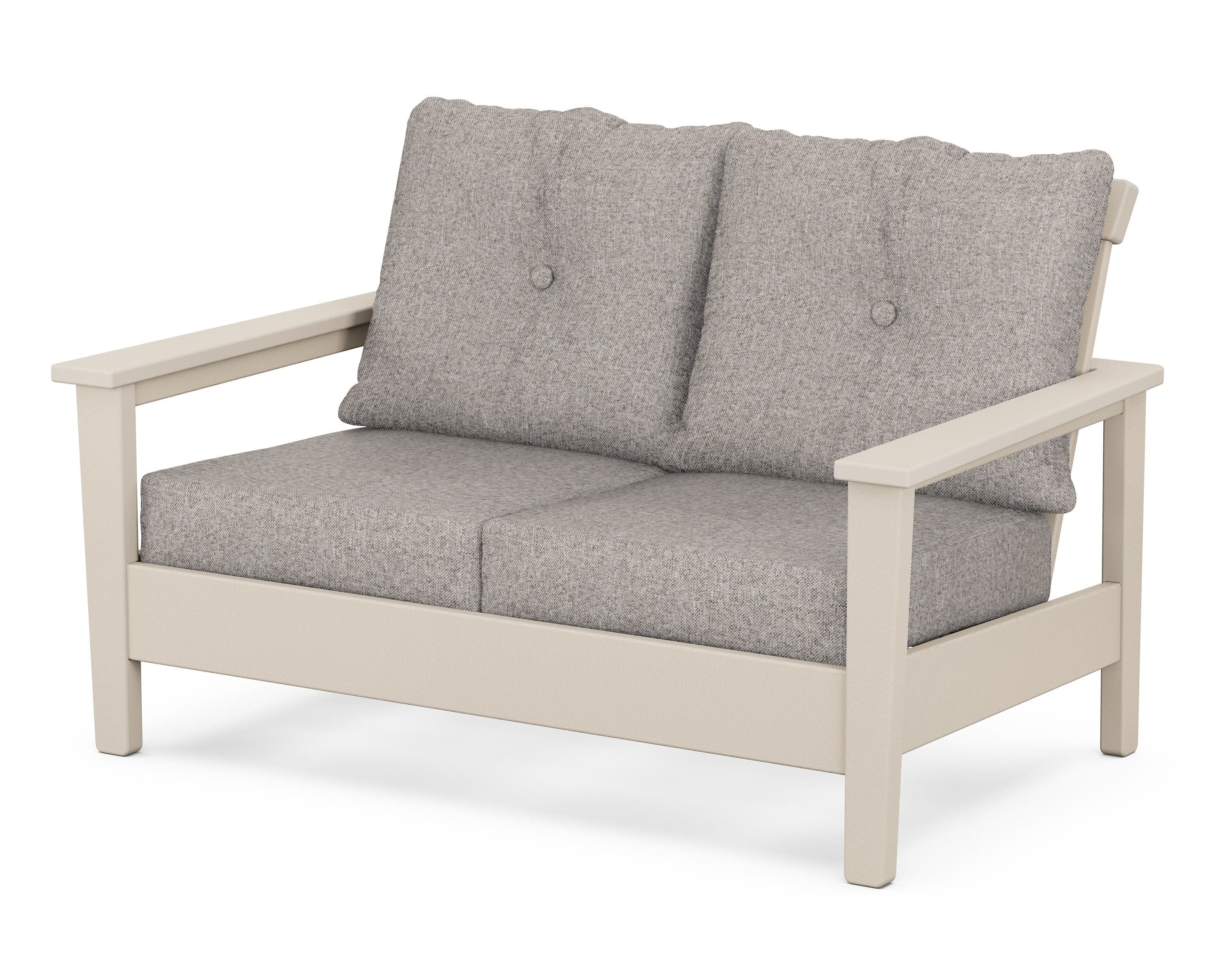Prescott Deep Seating Loveseat in Sand / Weathered Tweed