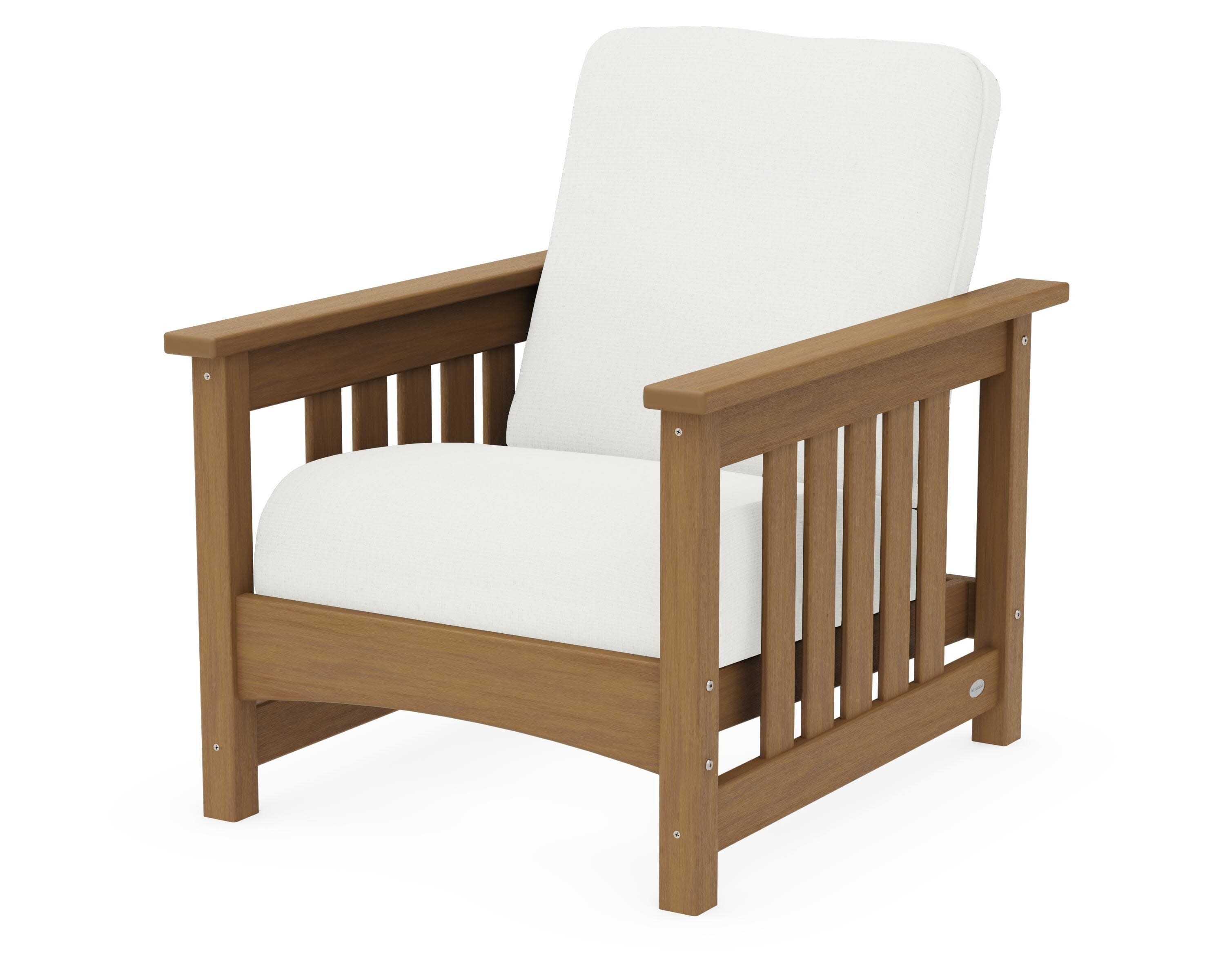Club Mission Chair in Natural / Natural Linen