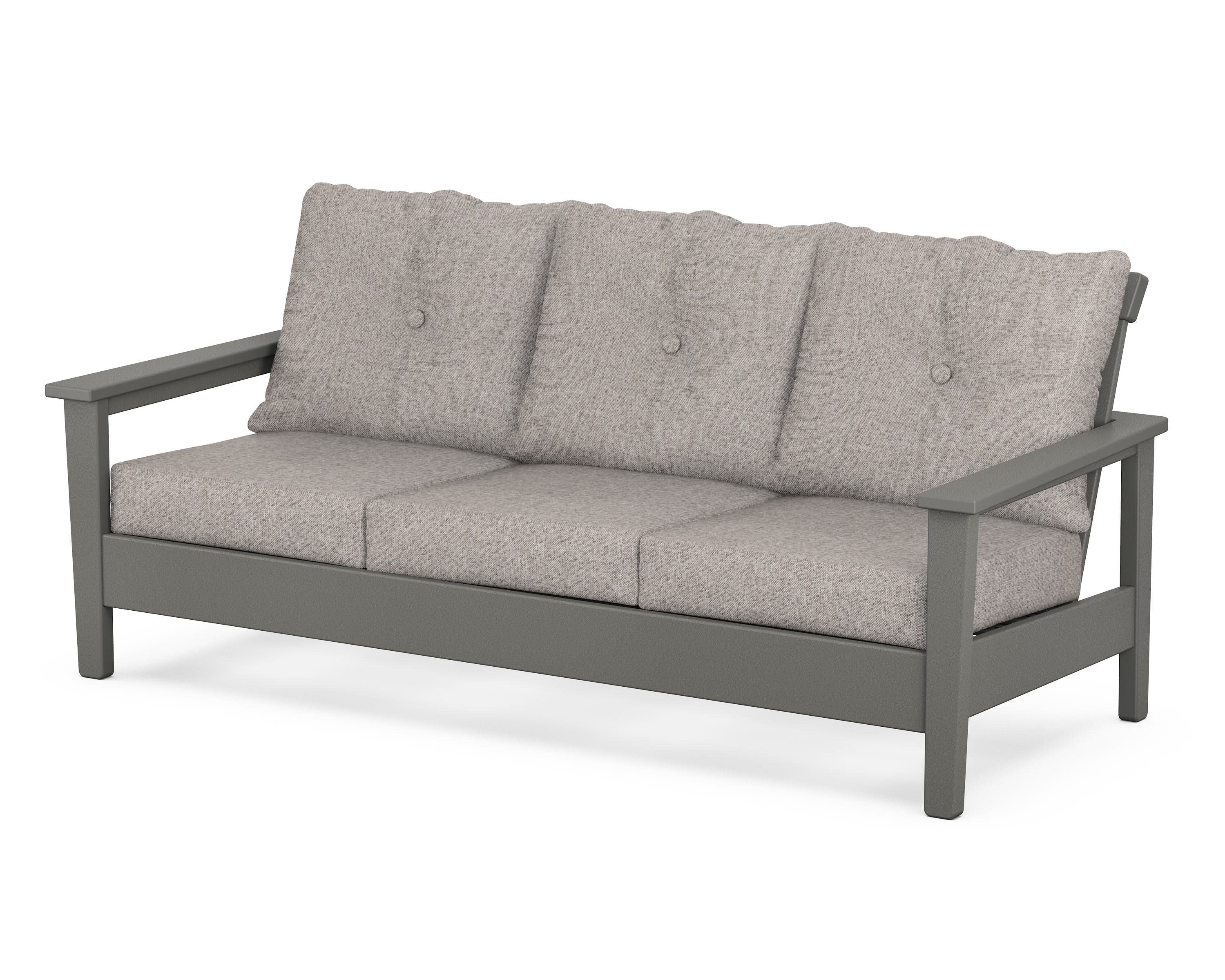 Prescott Deep Seating Sofa in Slate Grey / Weathered Tweed