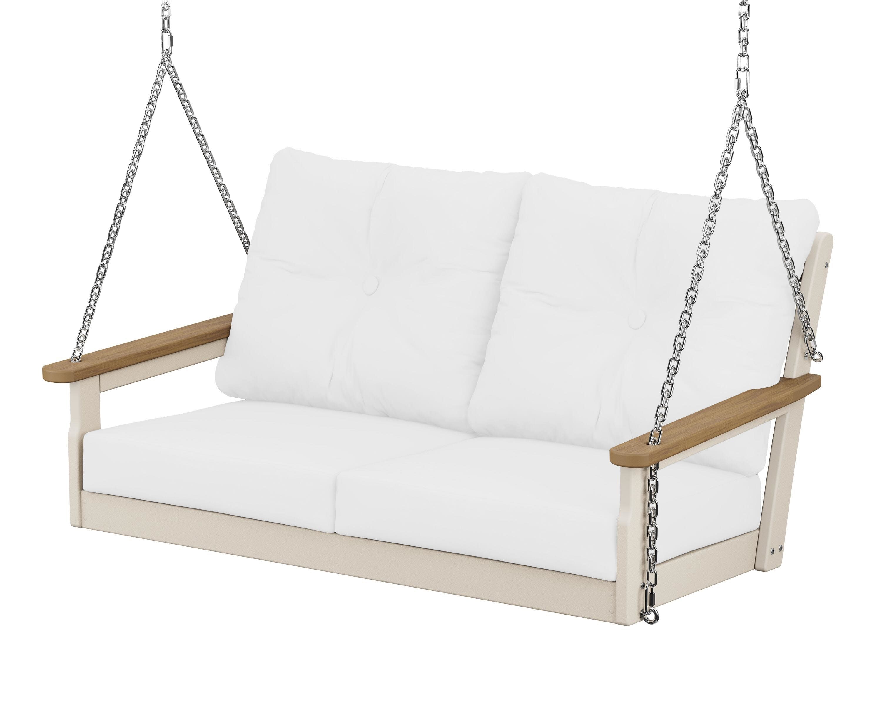 Vineyard Deep Seating Swing in Sand / Natural / Natural