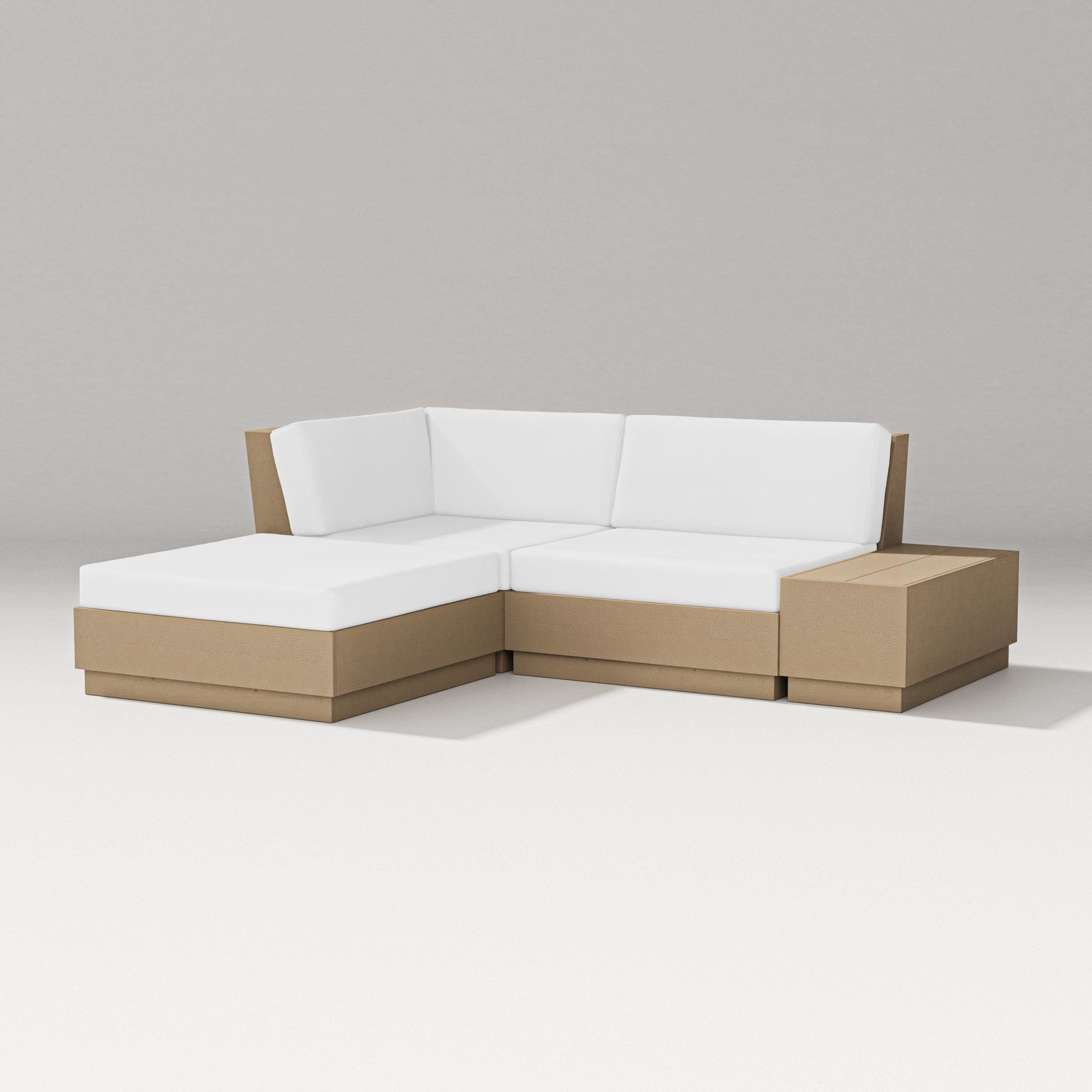 Elevate Loveseat Sectional with Chaise in Vintage Sahara / Natural