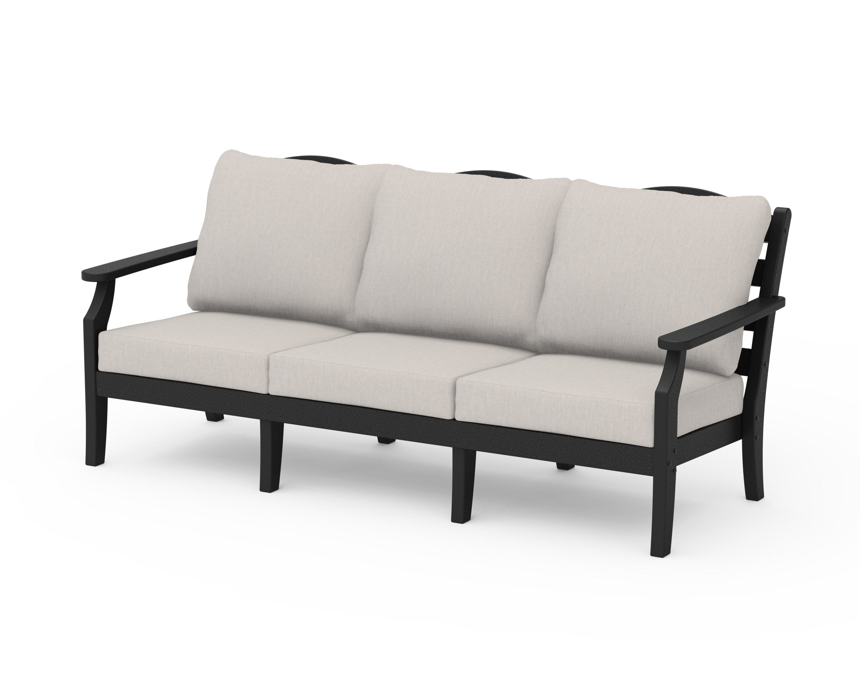 Savannah Deep Seating Sofa in Black / Cast Ash