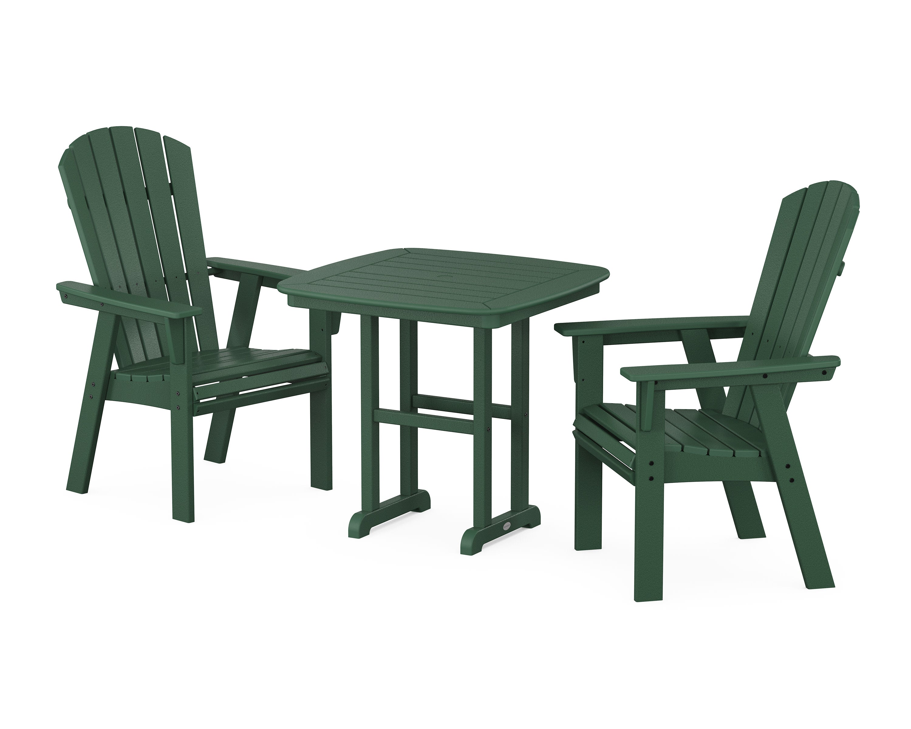 Nautical Adirondack 3-Piece Dining Set in Green