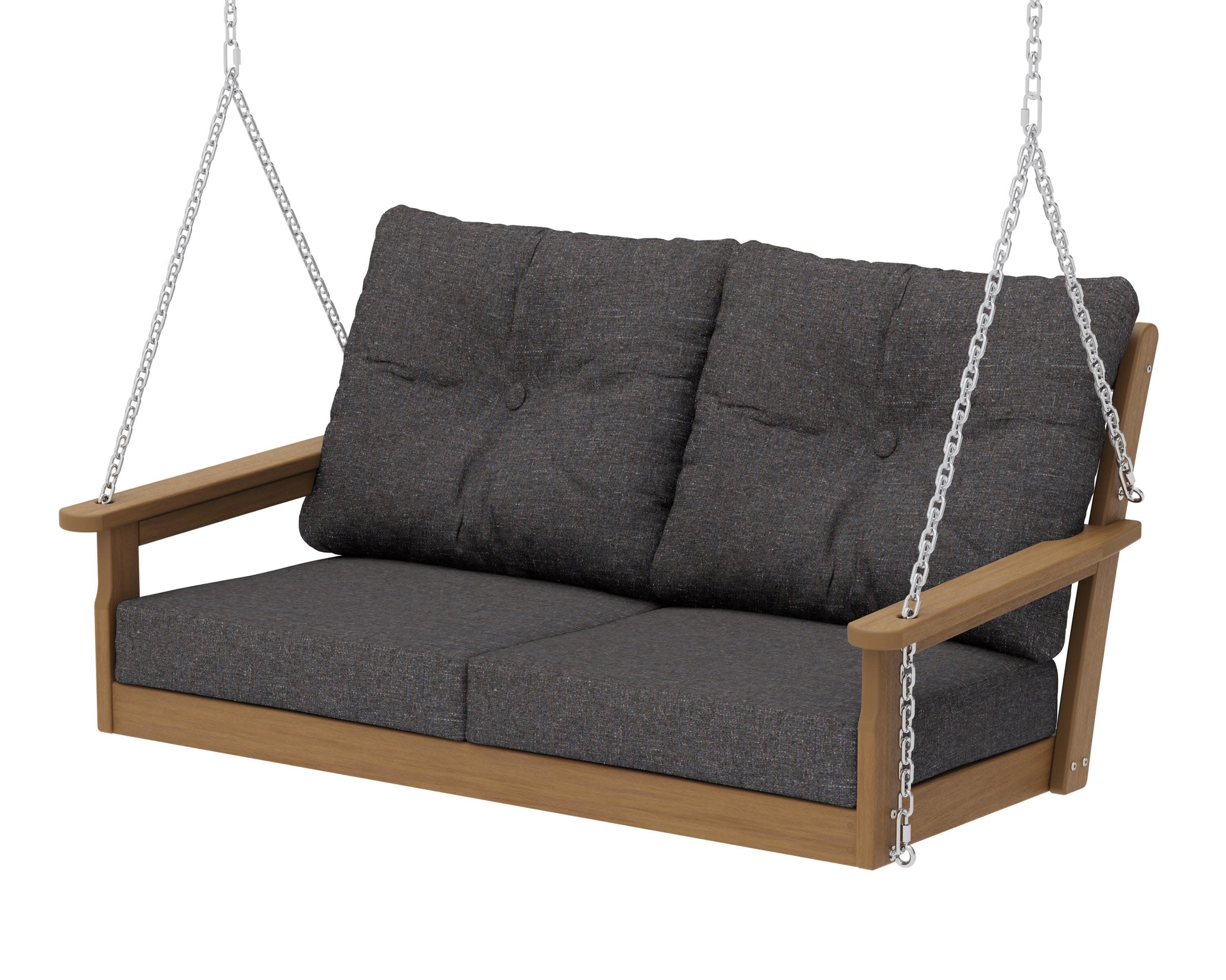 Vineyard Deep Seating Swing in Natural / Ash Charcoal