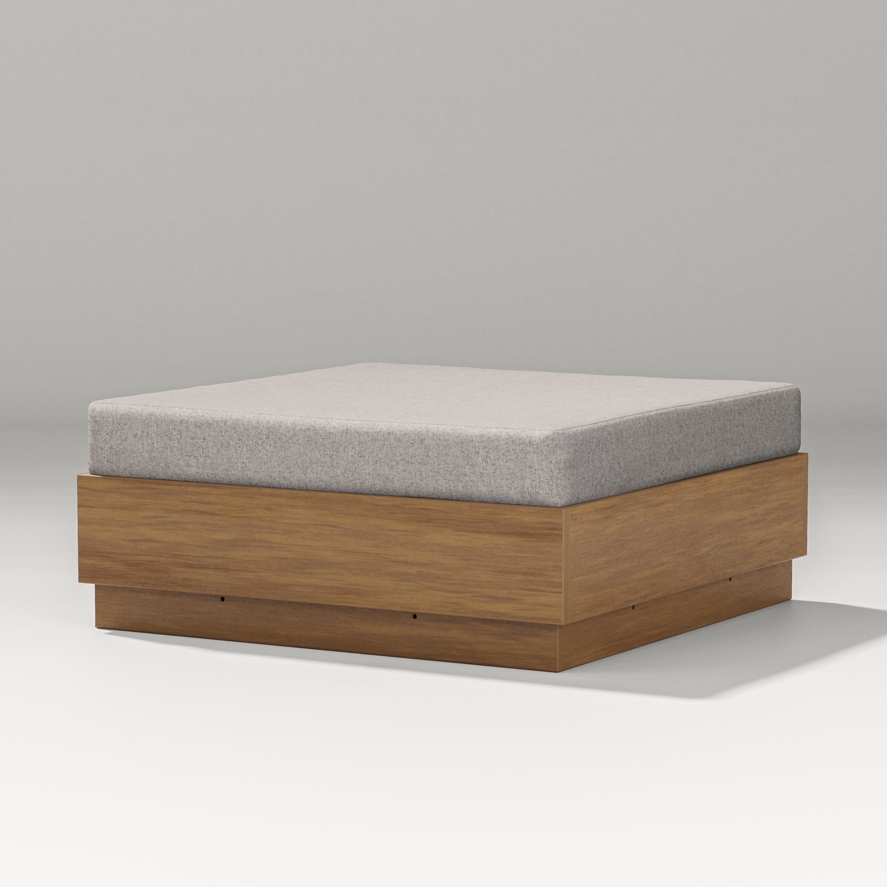 Elevate Lounge Ottoman in Natural / Weathered Tweed