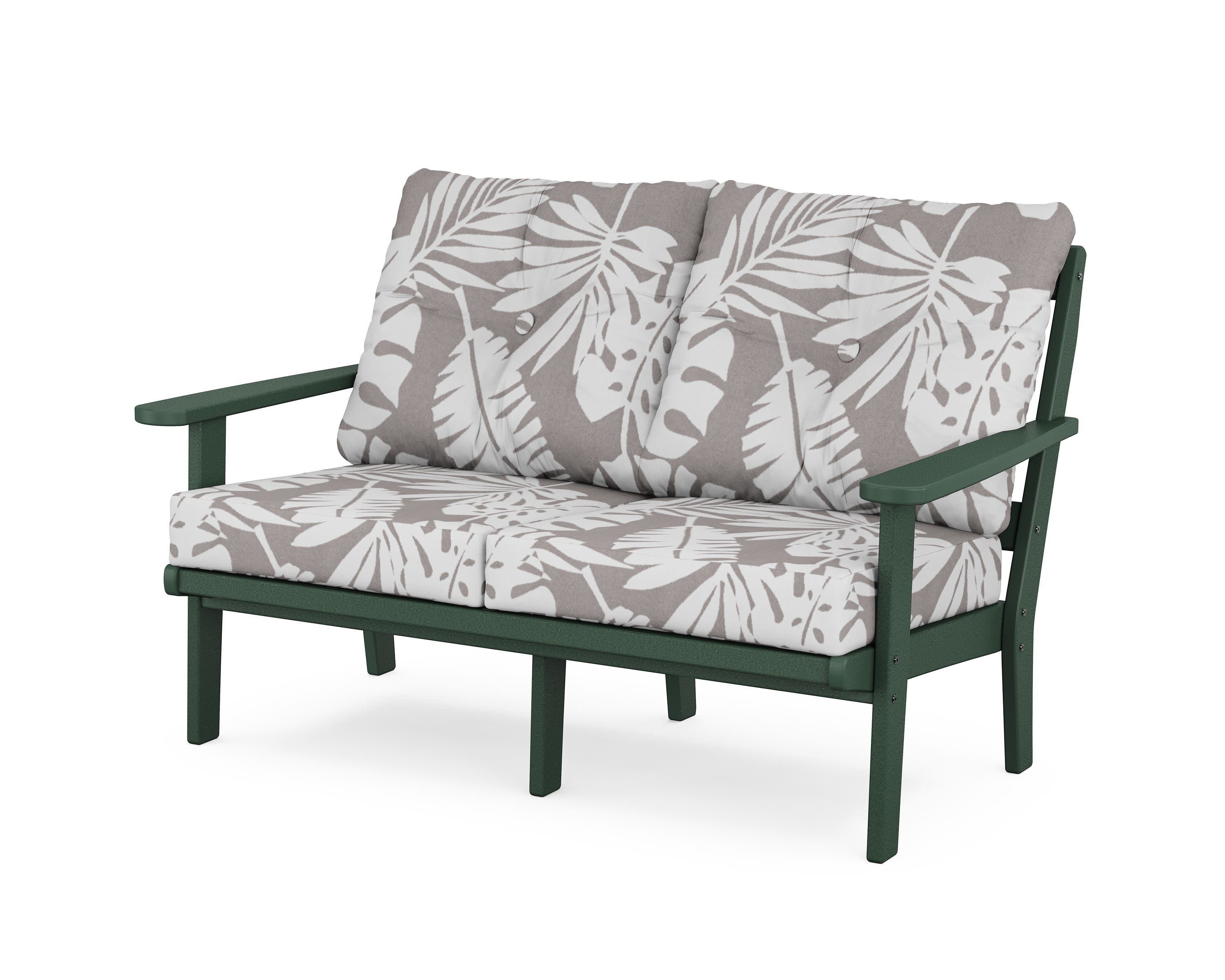 Mission Deep SeatingLoveseat in Green / Leaf Grey Mist