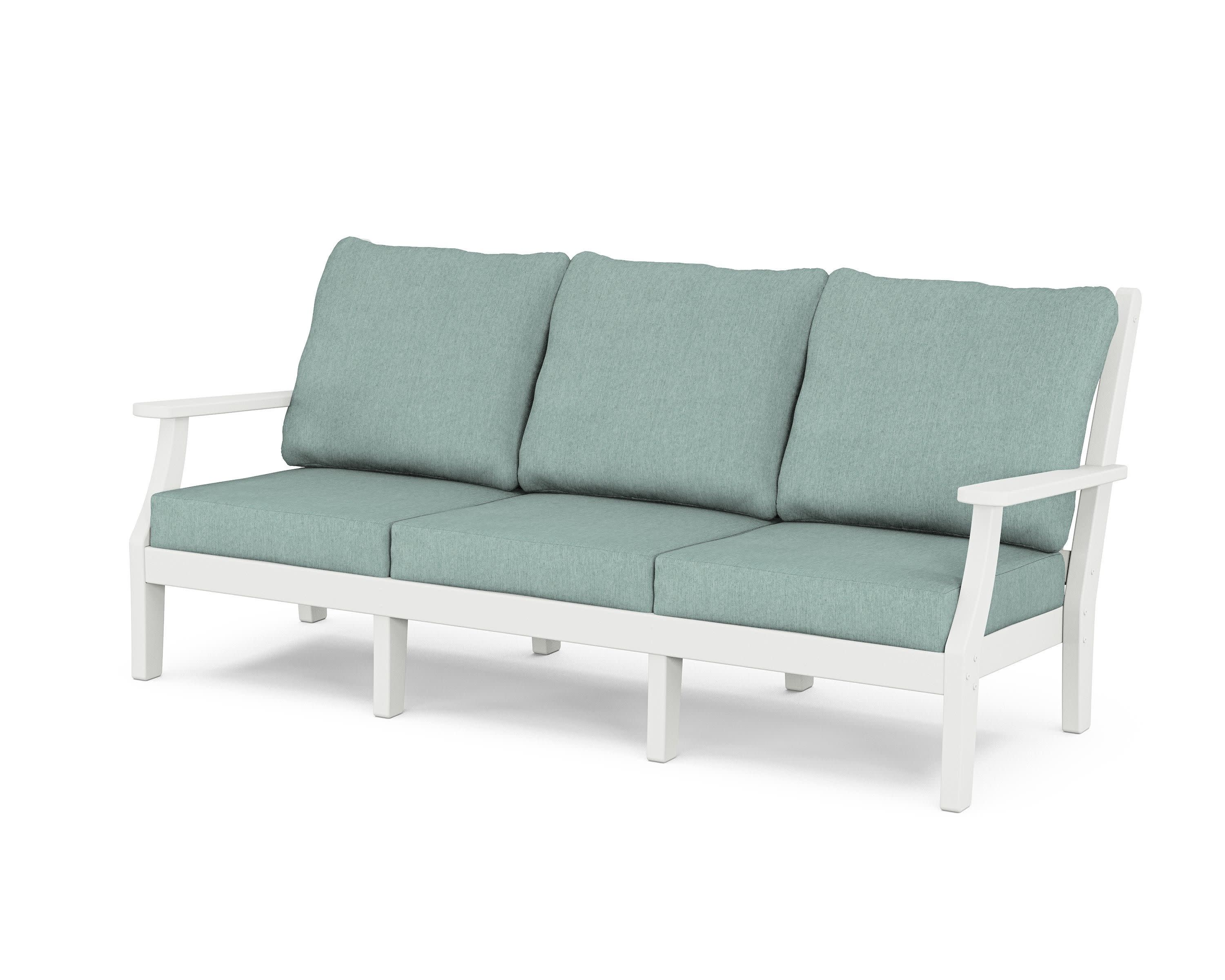 Wovendale Deep Seating Sofa in White / Glacier Spa