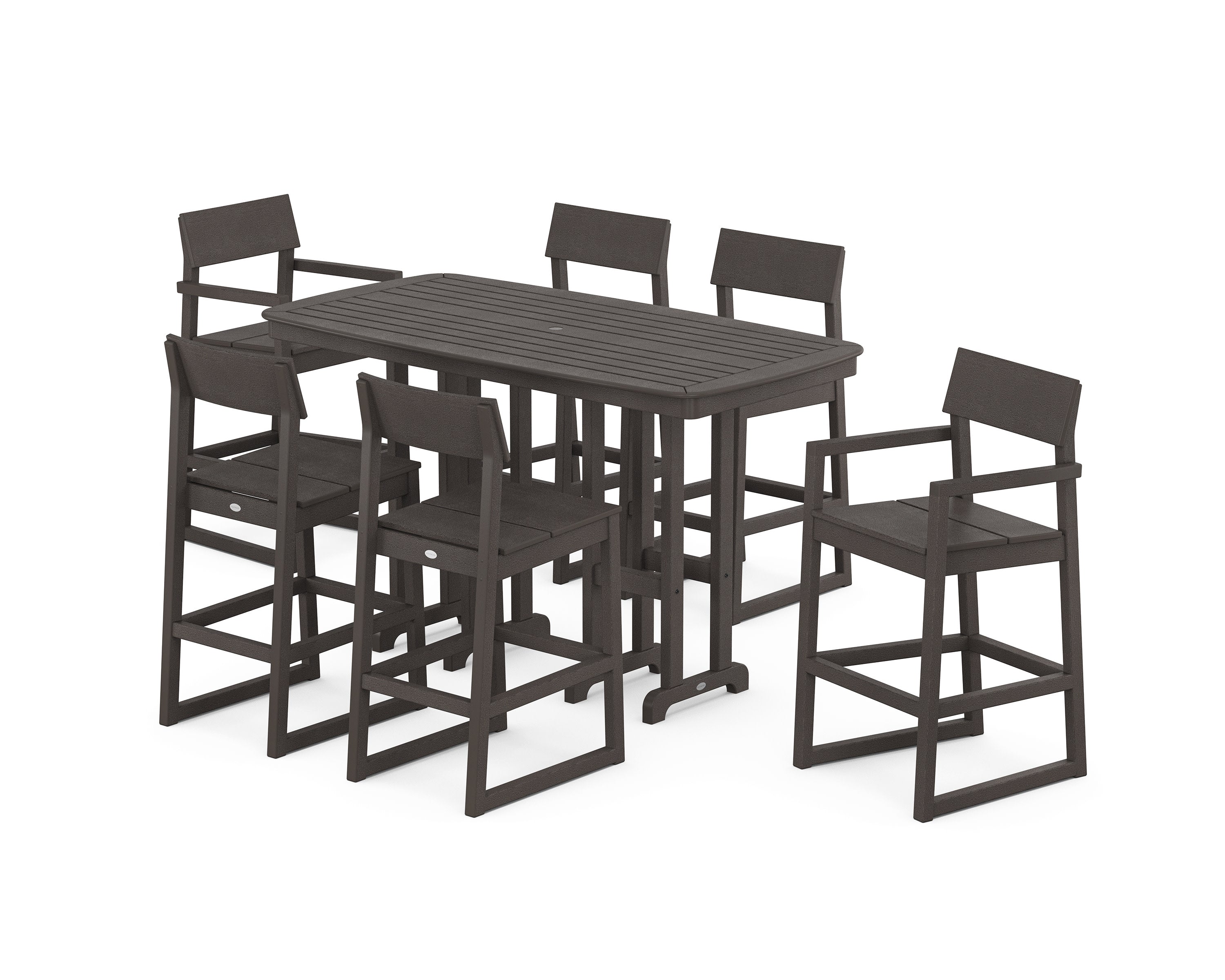 EDGE 7-Piece Bar Set in Vintage Coffee