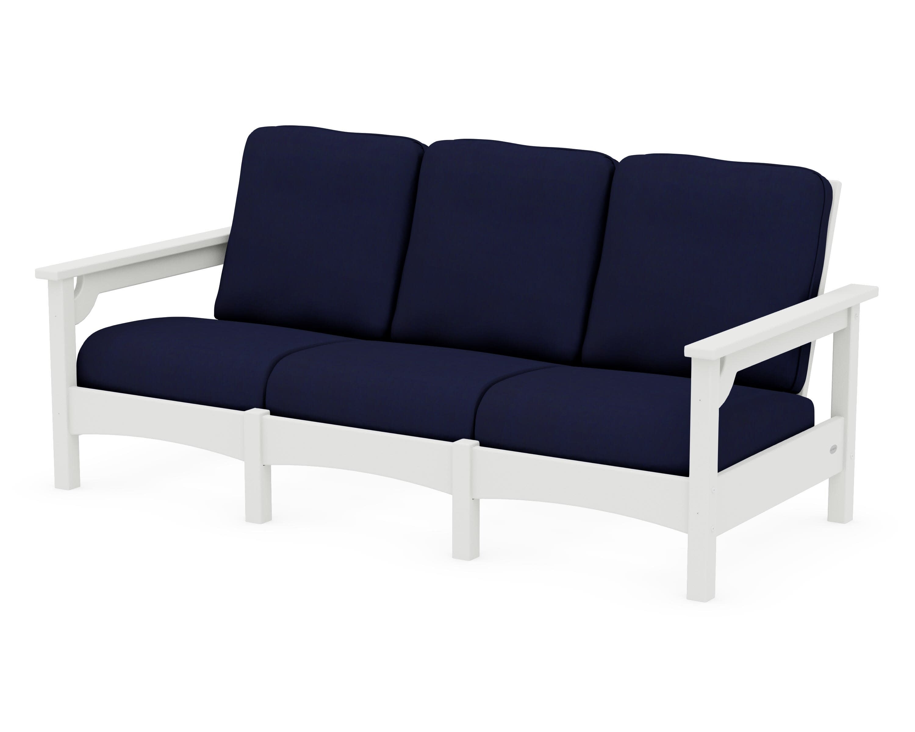 Club Sofa in Vintage White / Navy