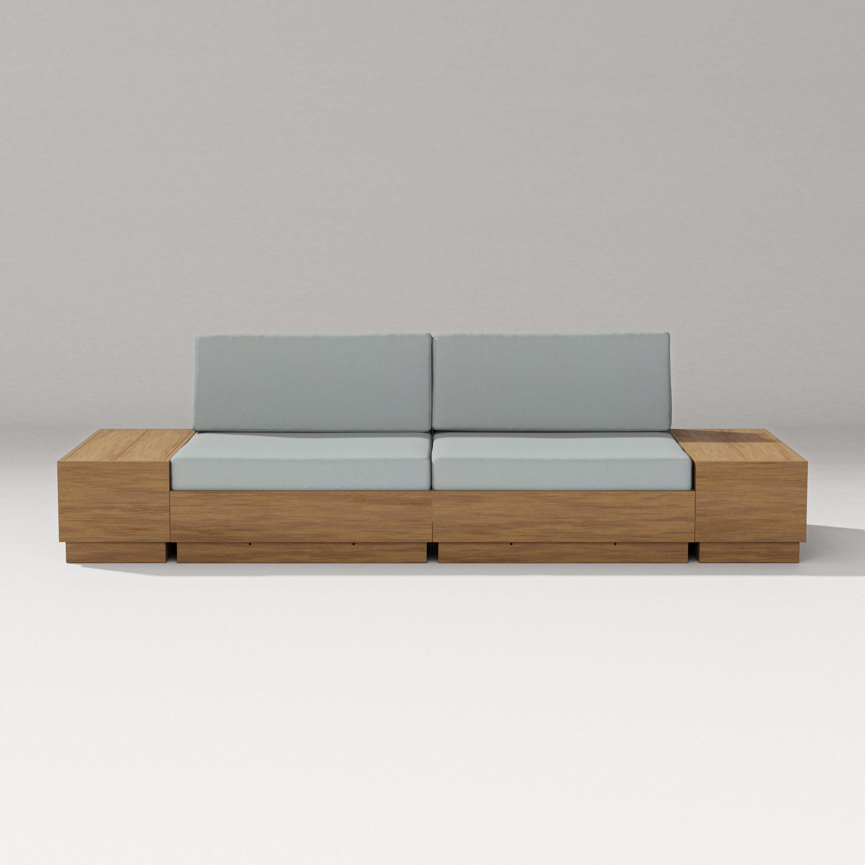 Elevate 4-Piece Loveseat Sectional in Natural / Spa
