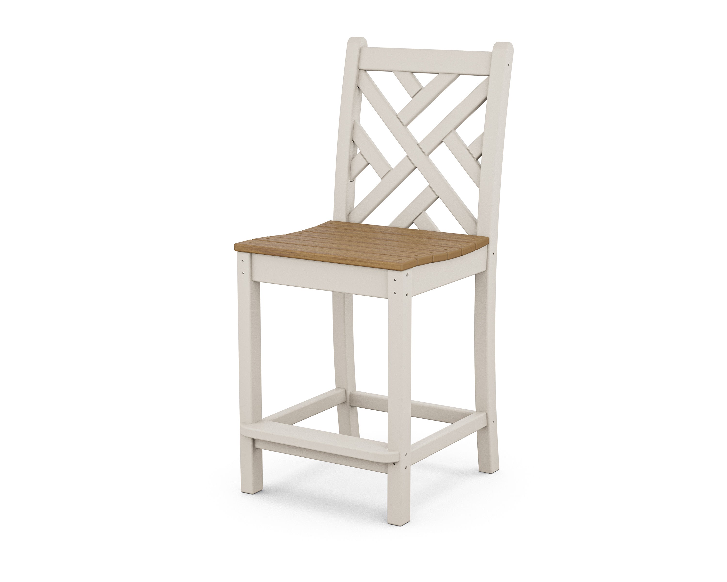 Chippendale Counter Side Chair in Sand / Natural