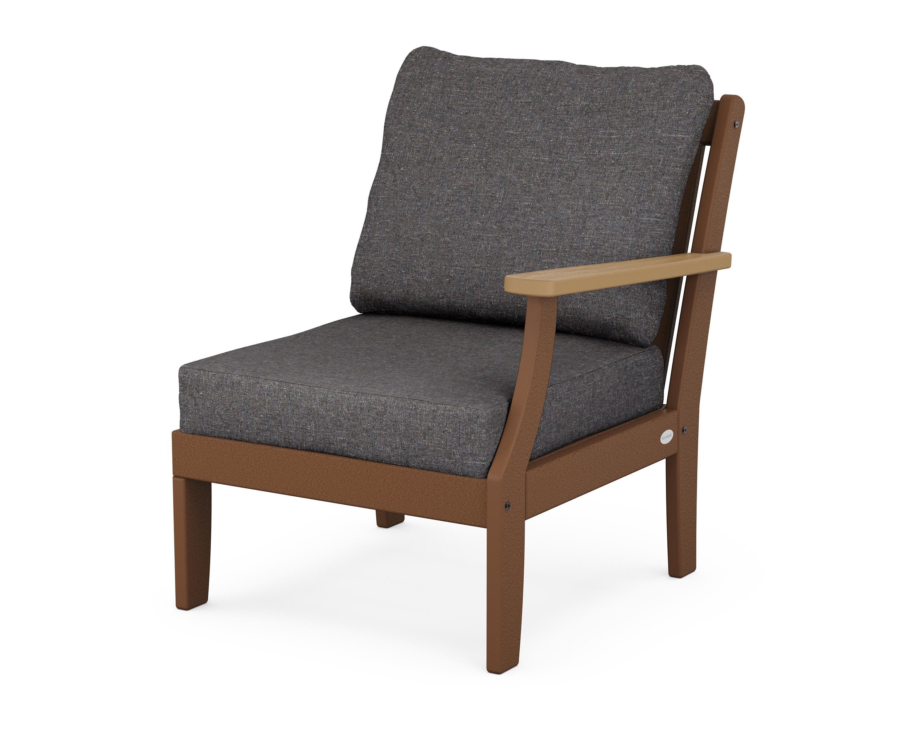 Braxton Modular Right Arm Chair in Teak / Natural / Ash Charcoal