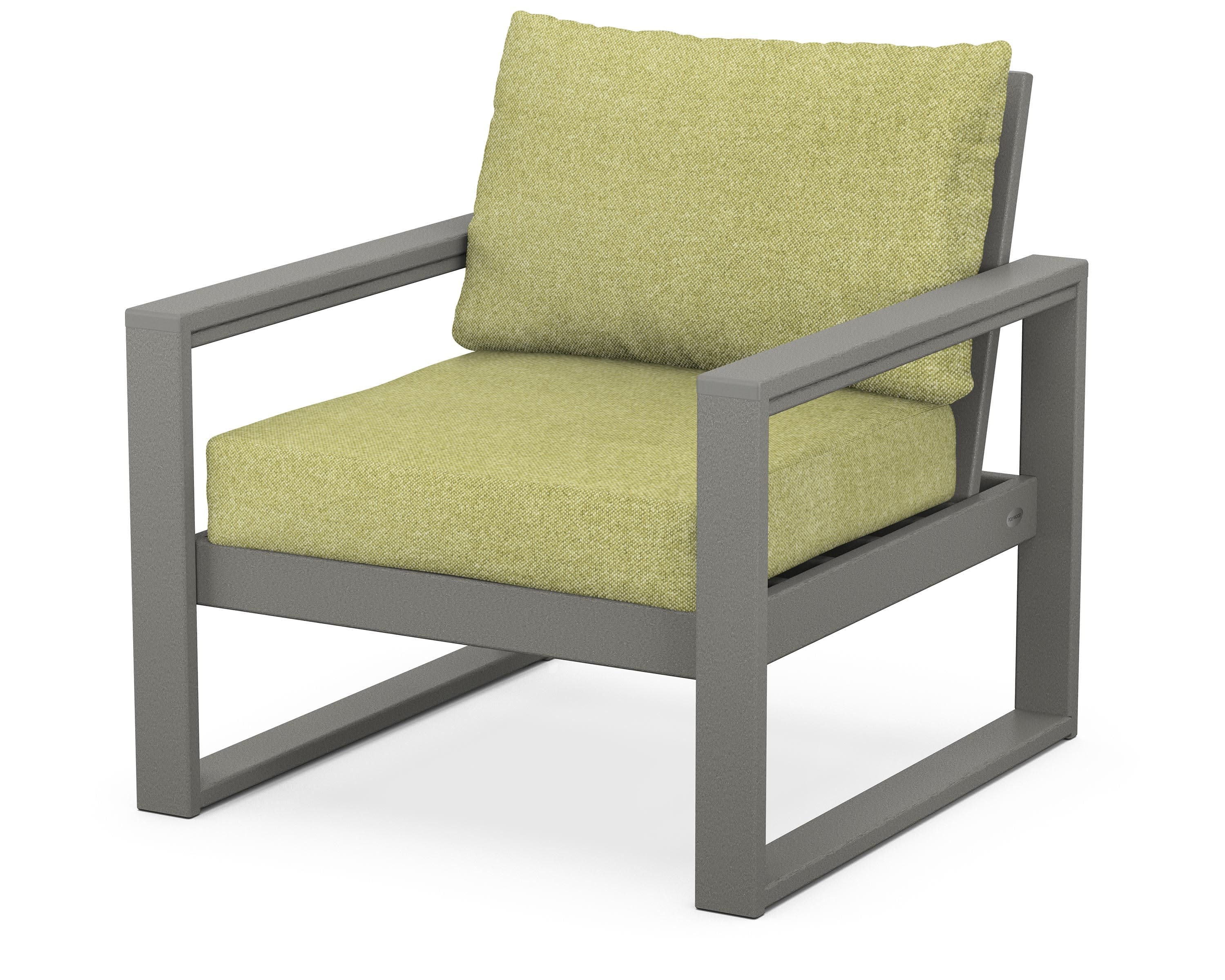 EDGE Club Chair in Slate Grey / Chartreuse Boucle