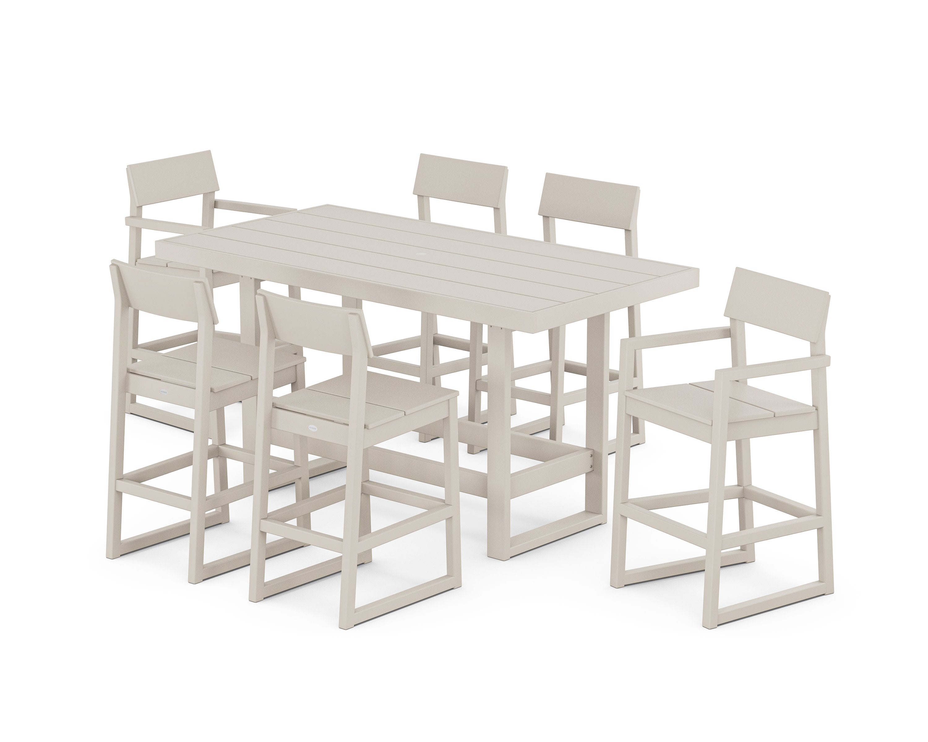 EDGE 7-Piece Bar Table Set in Sand
