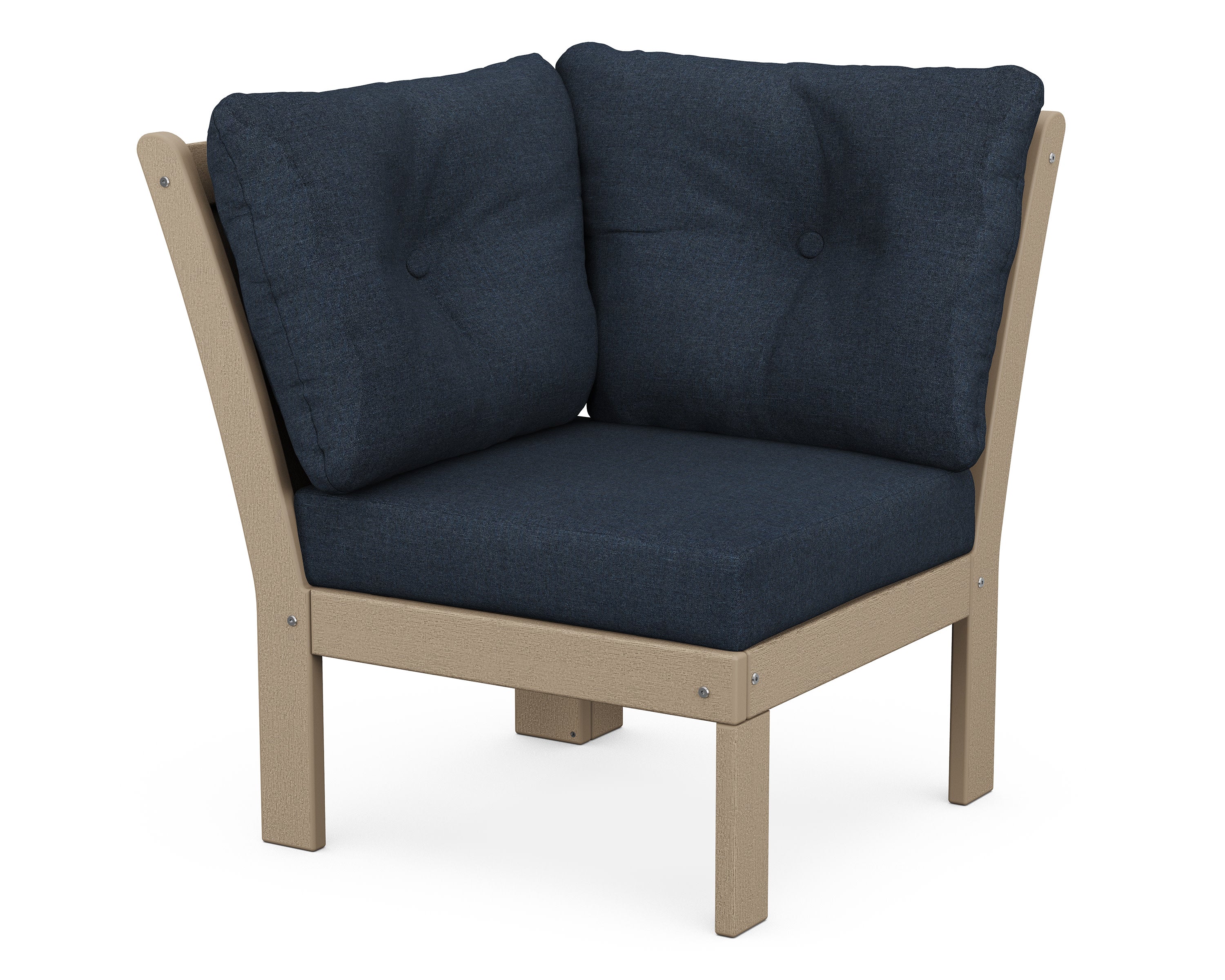 Vineyard Modular Corner Chair in Vintage Sahara / Marine Indigo
