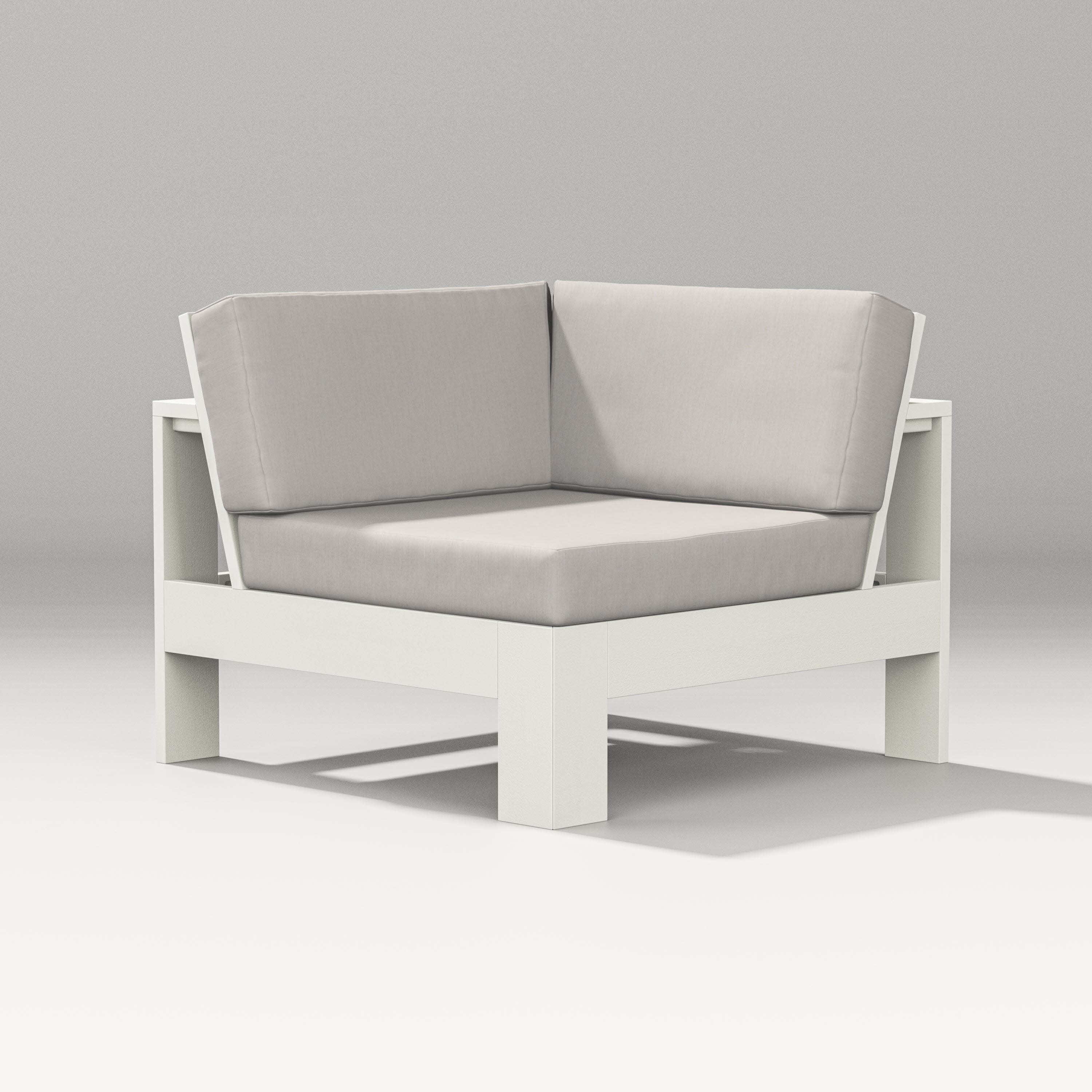 Latitude Modular Corner Chair in Vintage White / Cast Ash