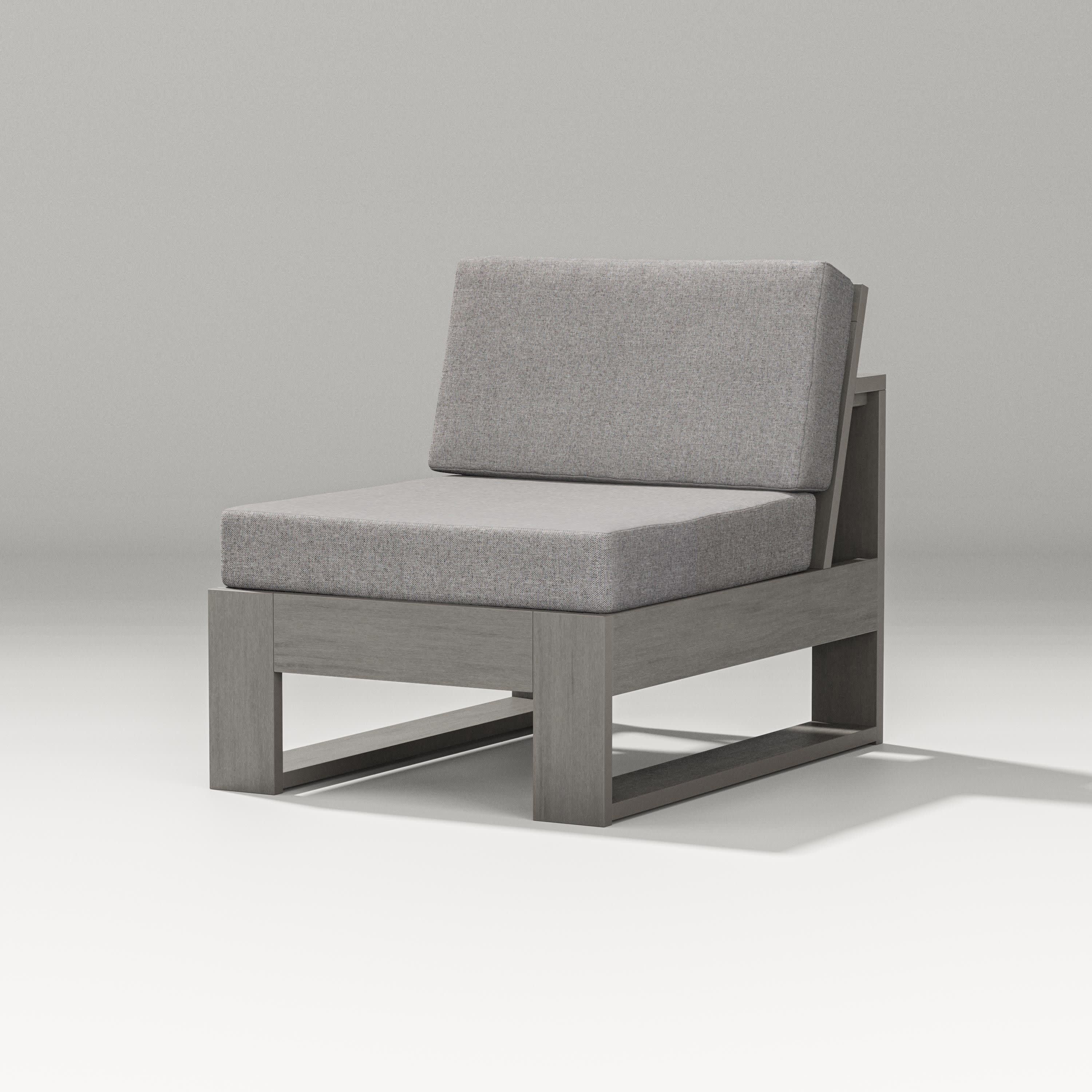 Latitude Modular Armless Chair in Driftwood / Grey Mist