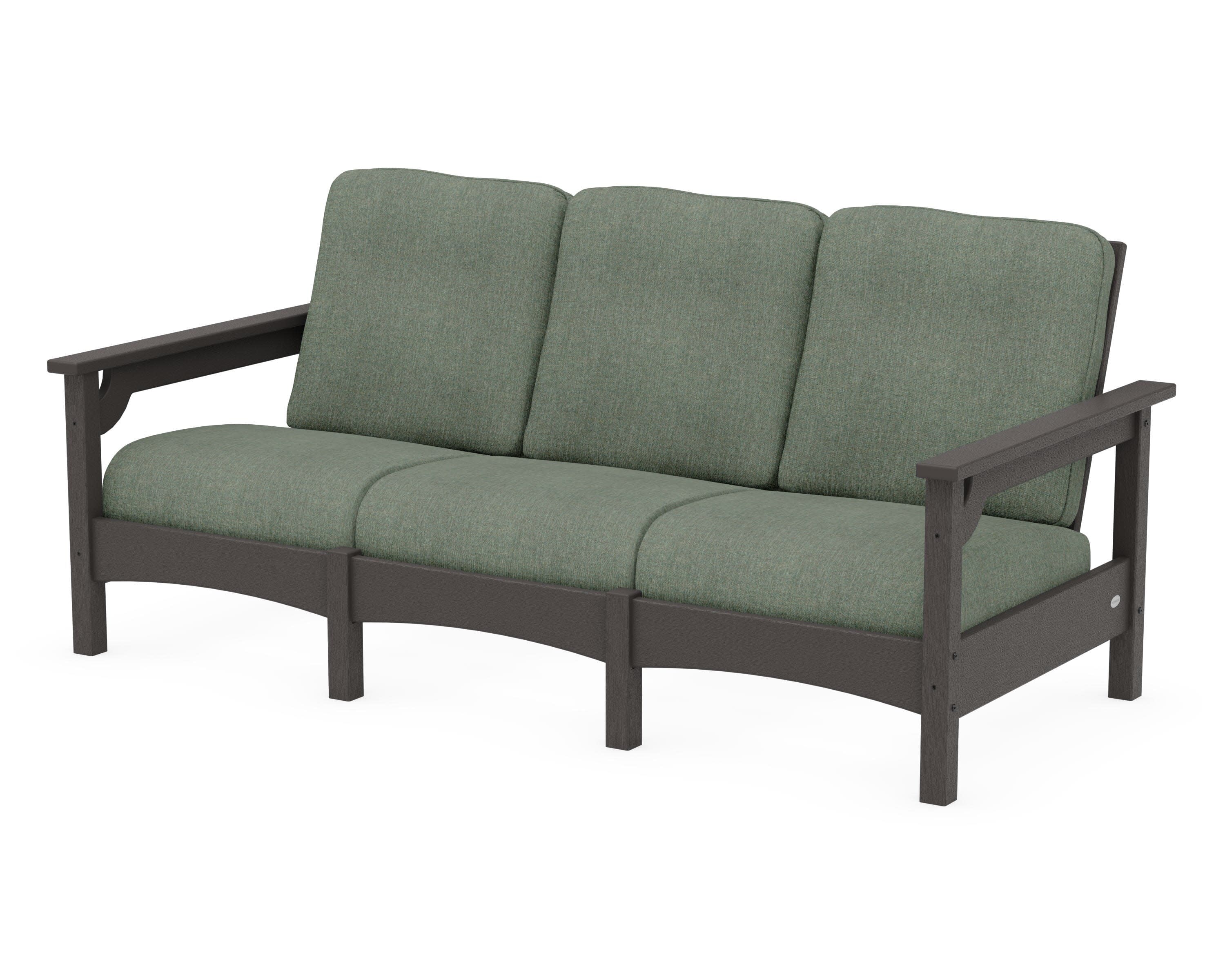 Club Sofa in Vintage Coffee / Cast Sage
